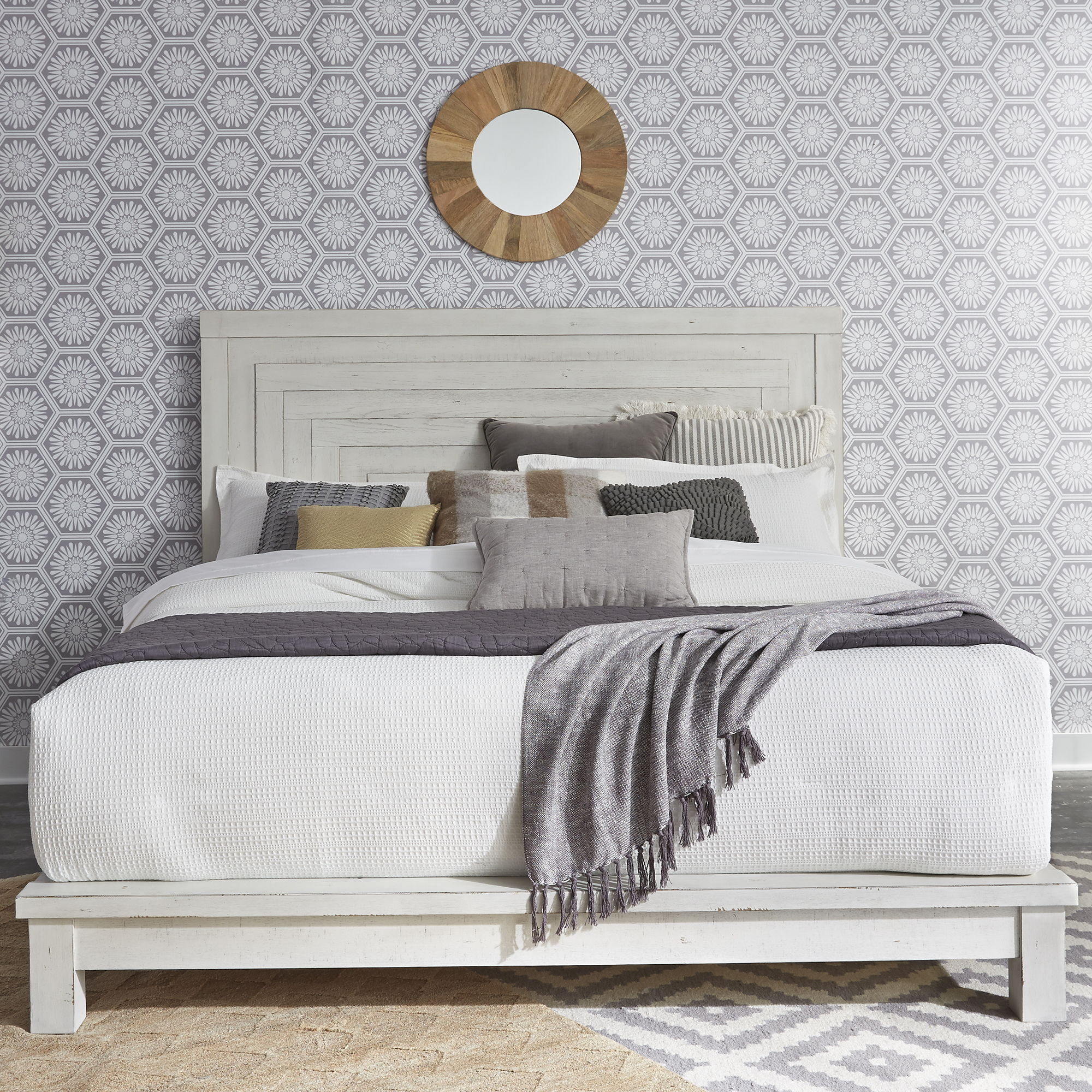 Liberty Furniture Modern Farmhouse - King Platform Bed - White