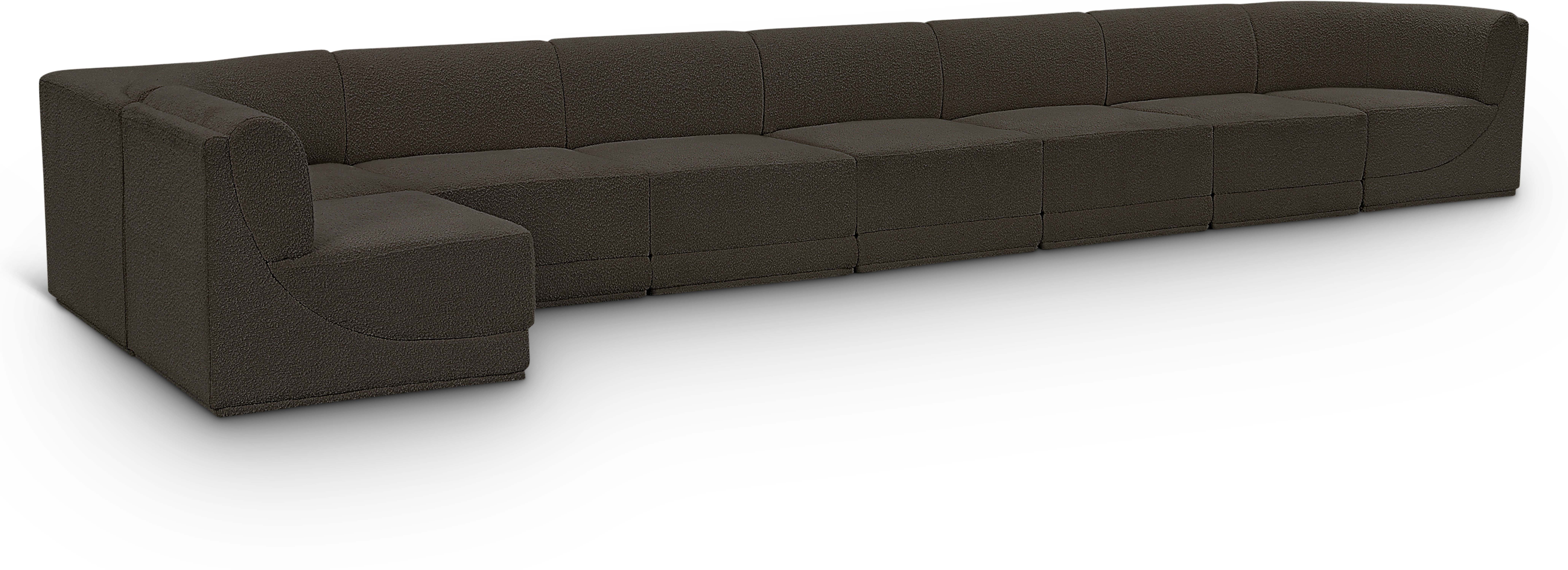 Ollie - 8 Piece Modular Sectional - Brown