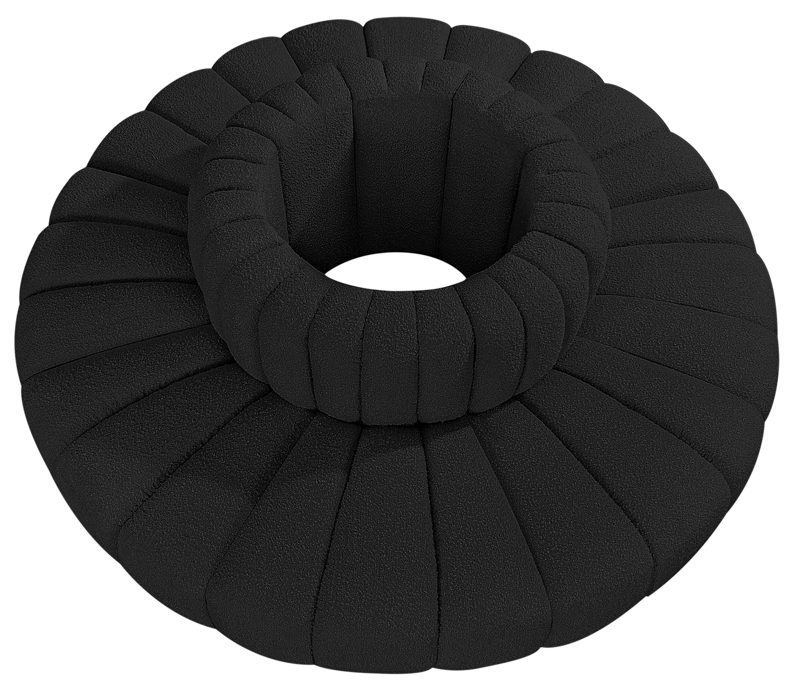 Arc - Boucle Fabric 8 Piece Round Modular Sofa - Black