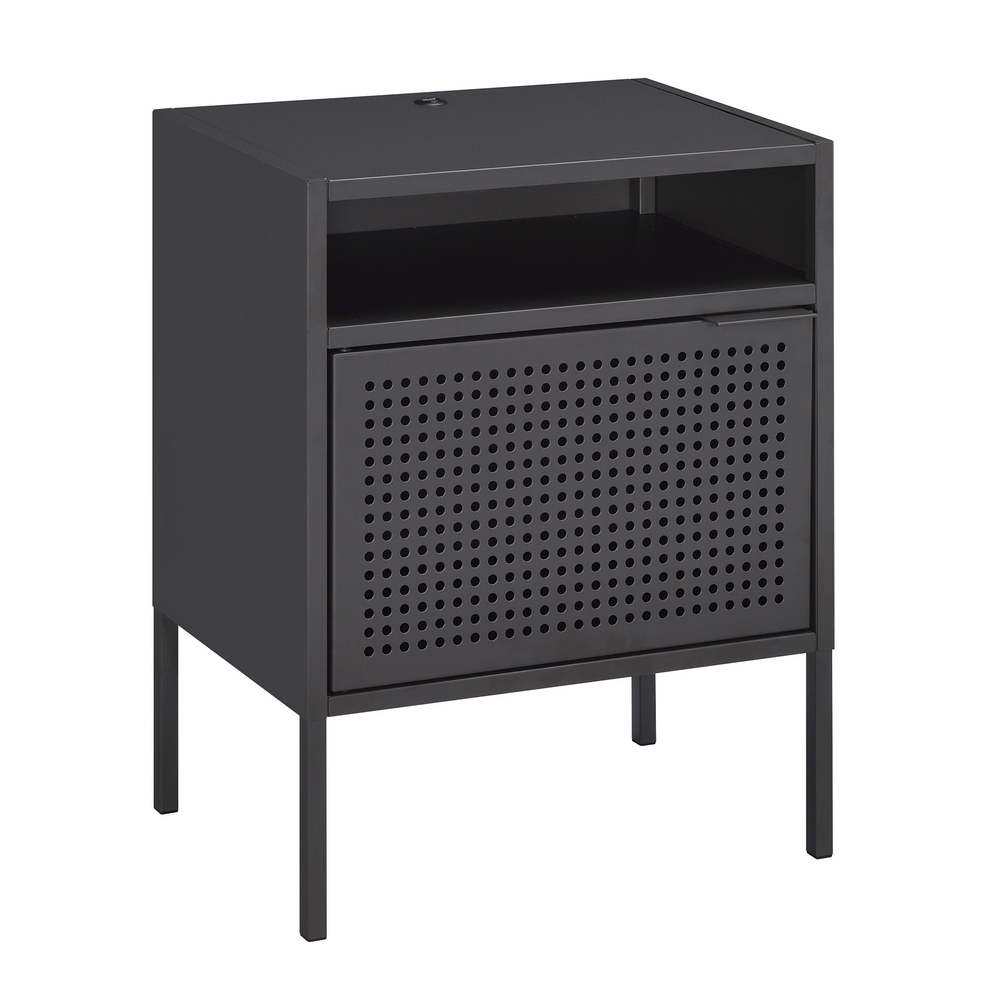 Ember - Nightstand With USB - Gray