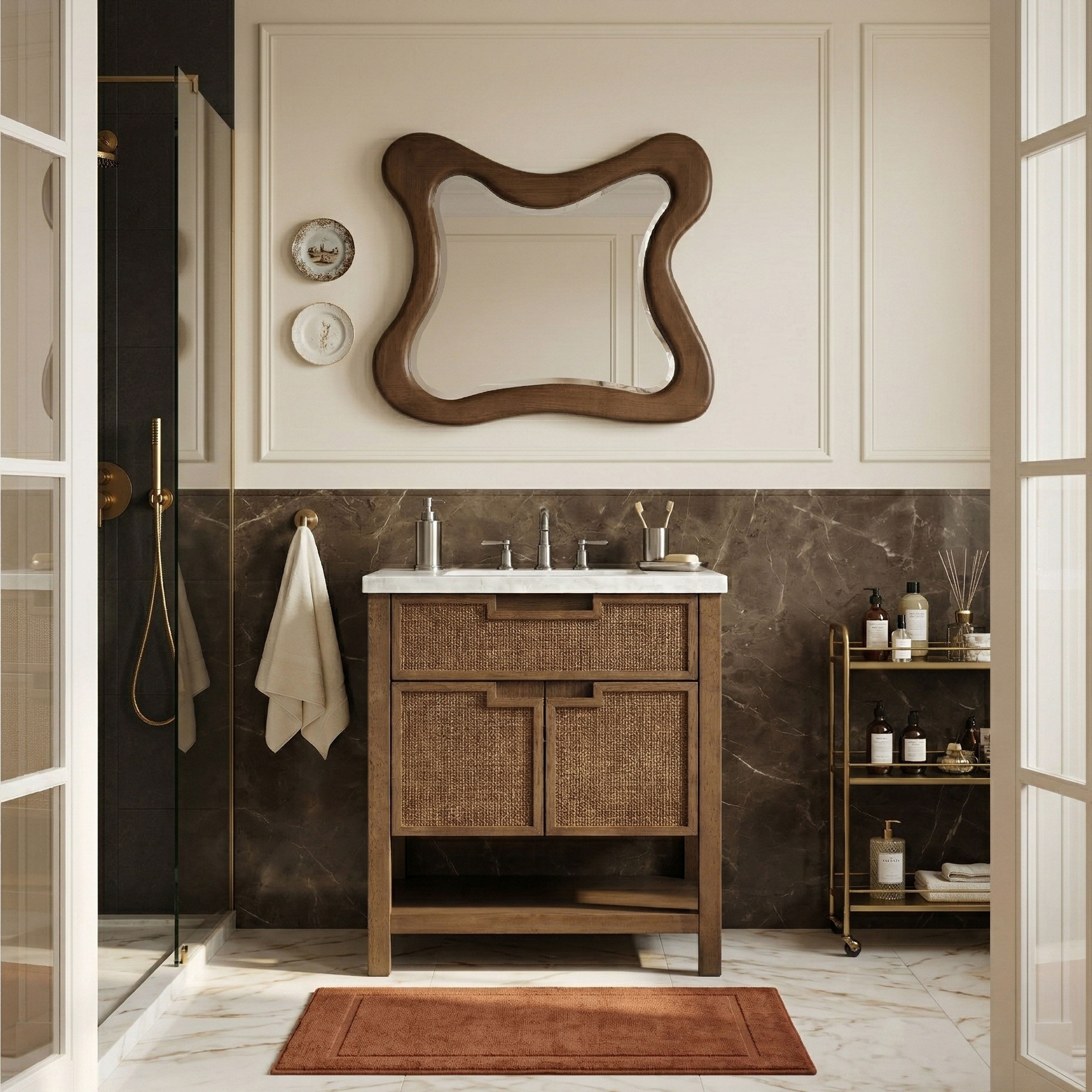 Soren - 30'' Bathroom Vanity - Brown / Gray
