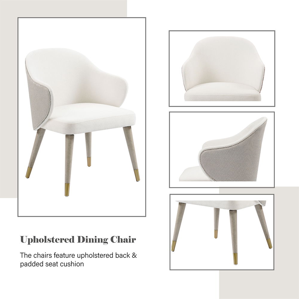 Charity - Side Chair (Set of 2) - Gray Oak, white, view 4