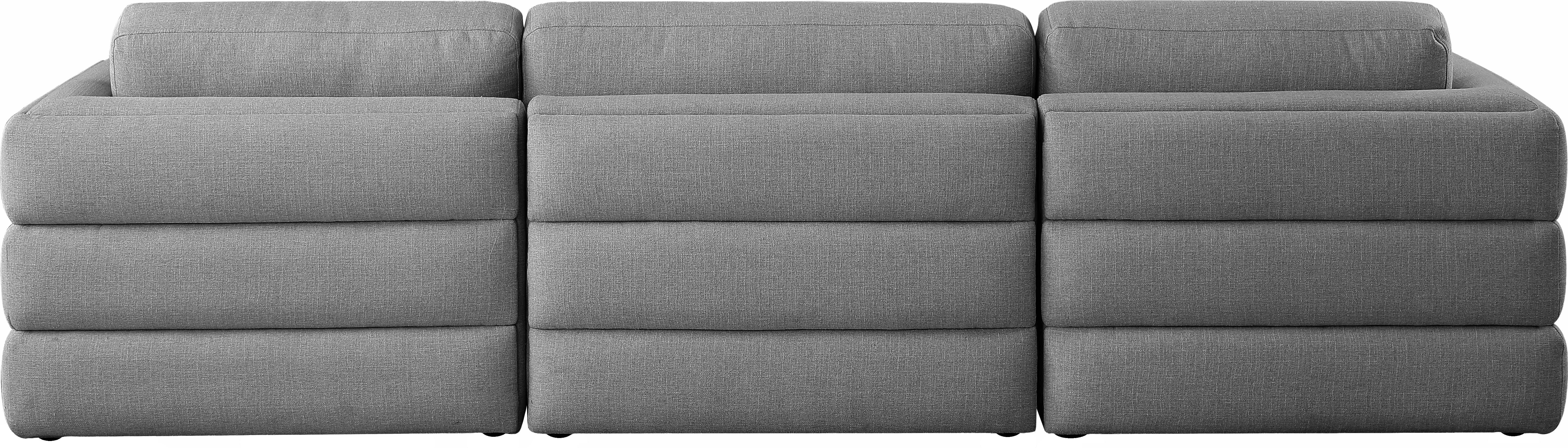 Beckham - Modular 3 Piece Sofa - Gray
