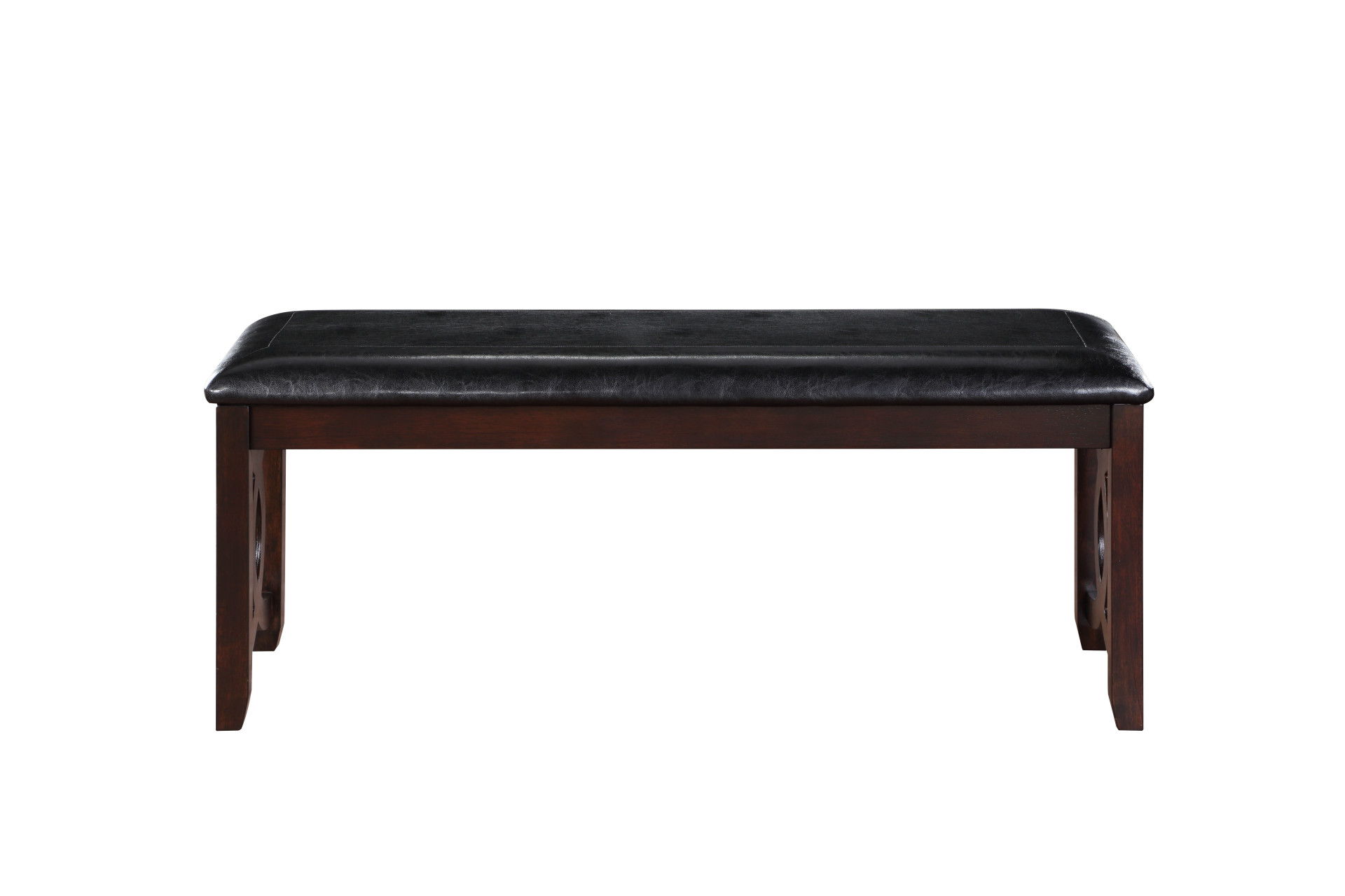 Gia - Bench - Ebony - Faux Leather