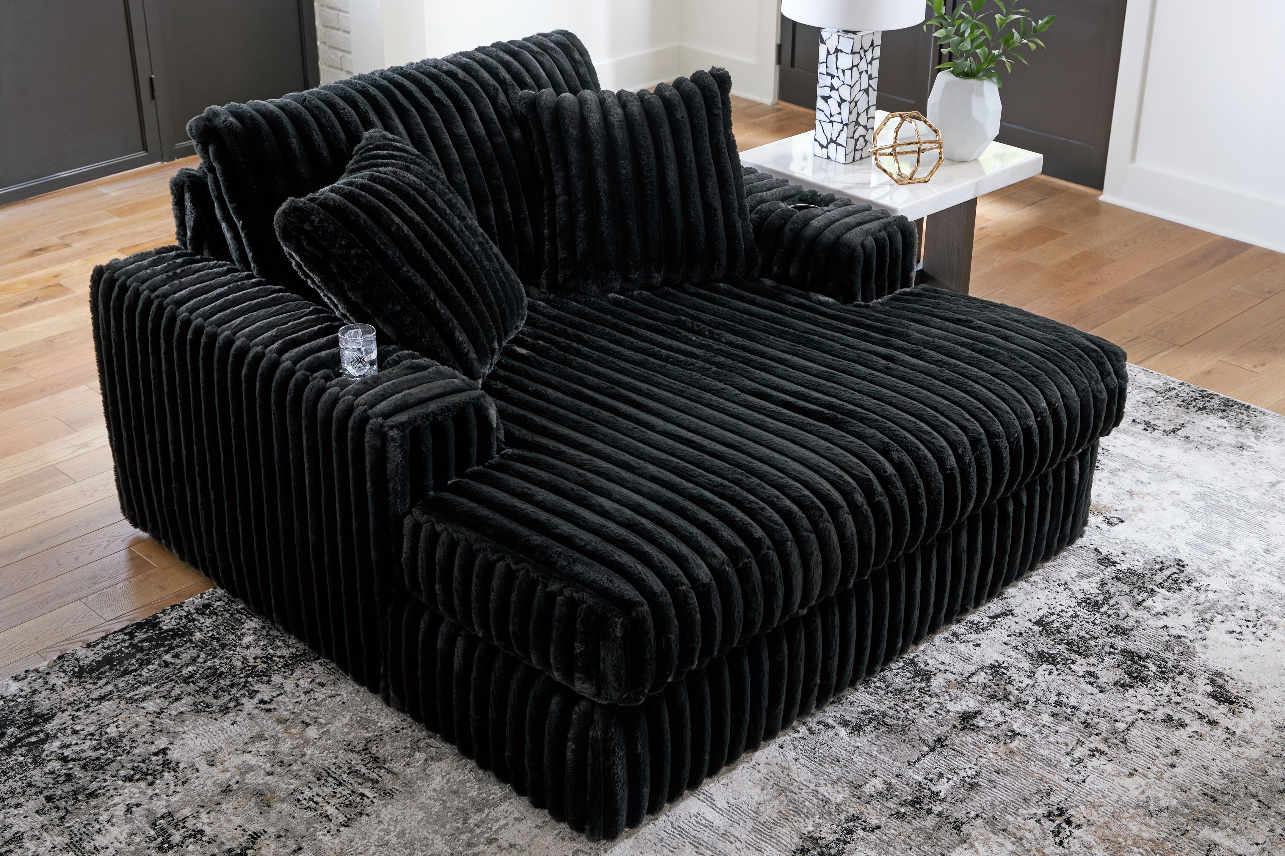 Ashley Furniture Midnight-Madness - Oversized Chaise - Onyx - Image 6