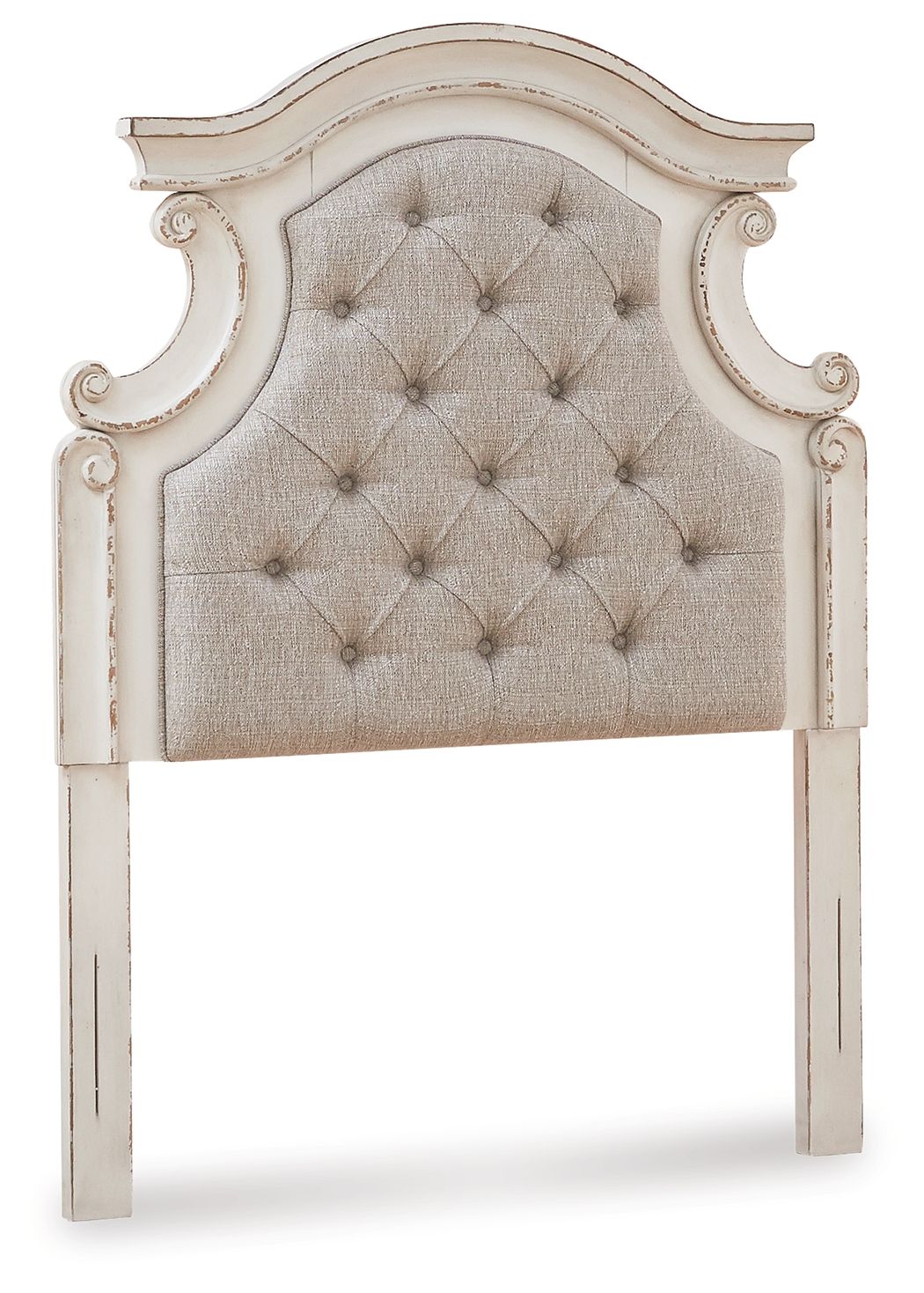 Realyn – Twin UPH Panel Headboard – Chipped White