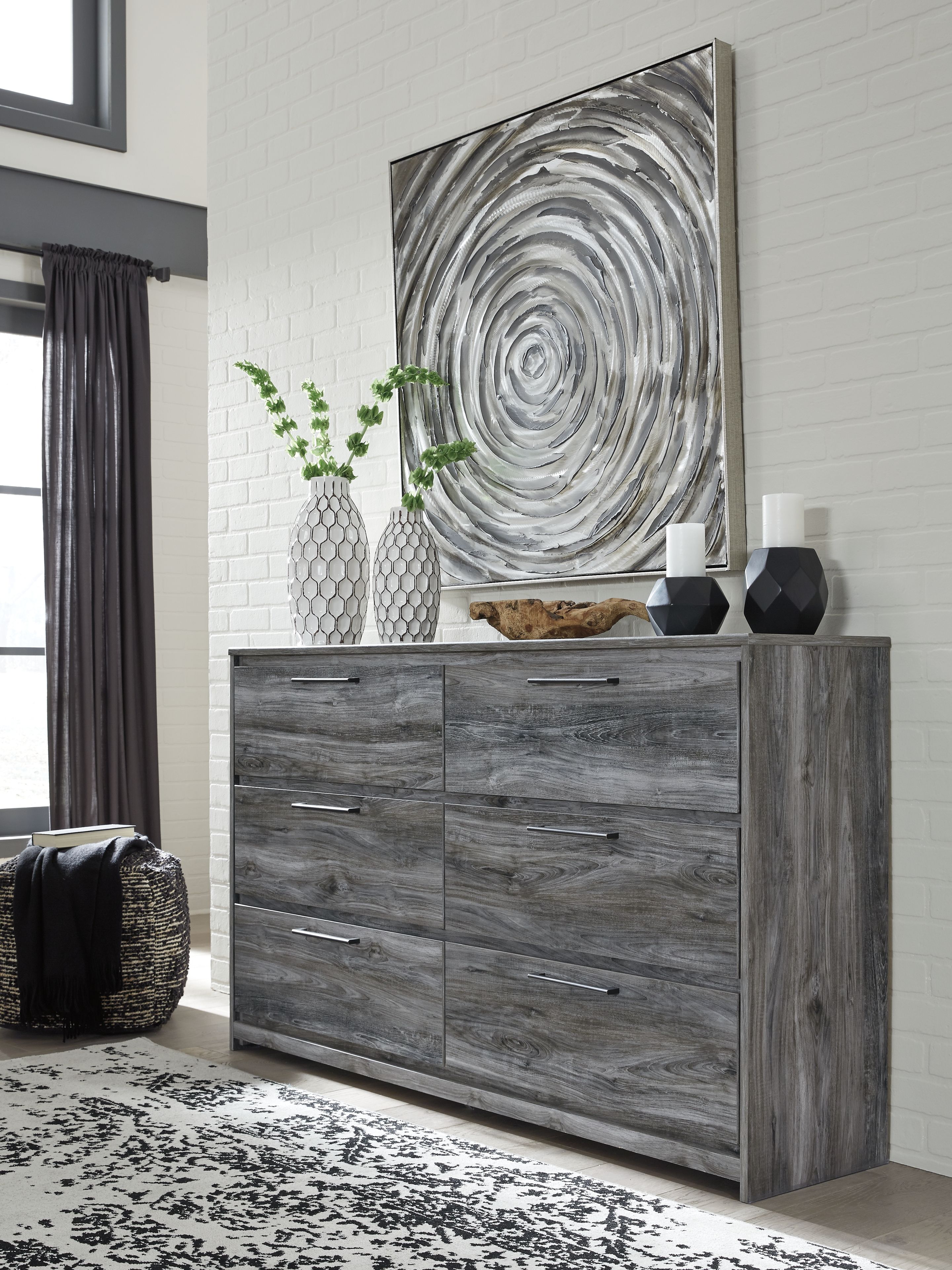 Ashley Furniture Baystorm - Six Smooth Drawer Dresser - Gray - Image 7
