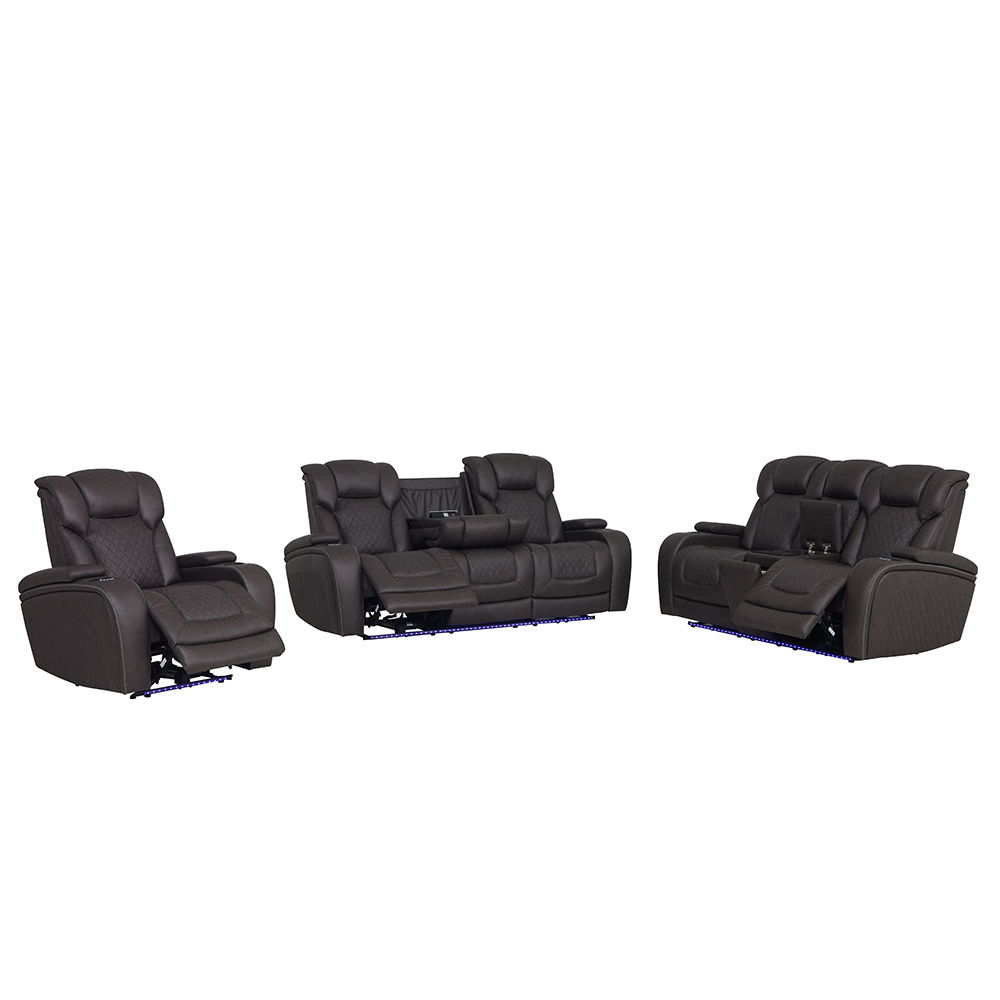 Wendell - Power Motion Recliner With Storage, USB & LED - Dark Gray, dark gray, view 7