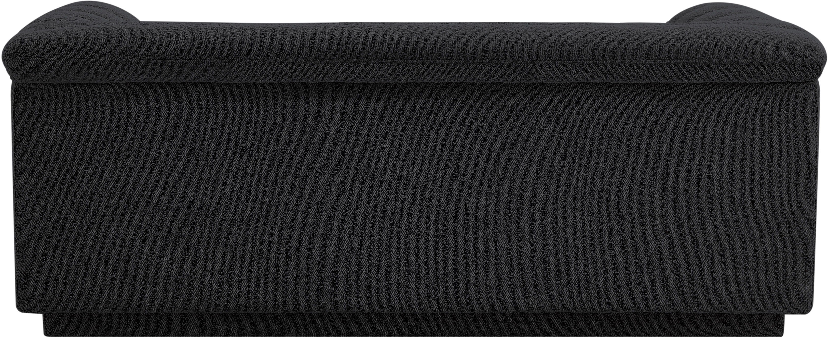 Cascade - Boucle Loveseat - Black