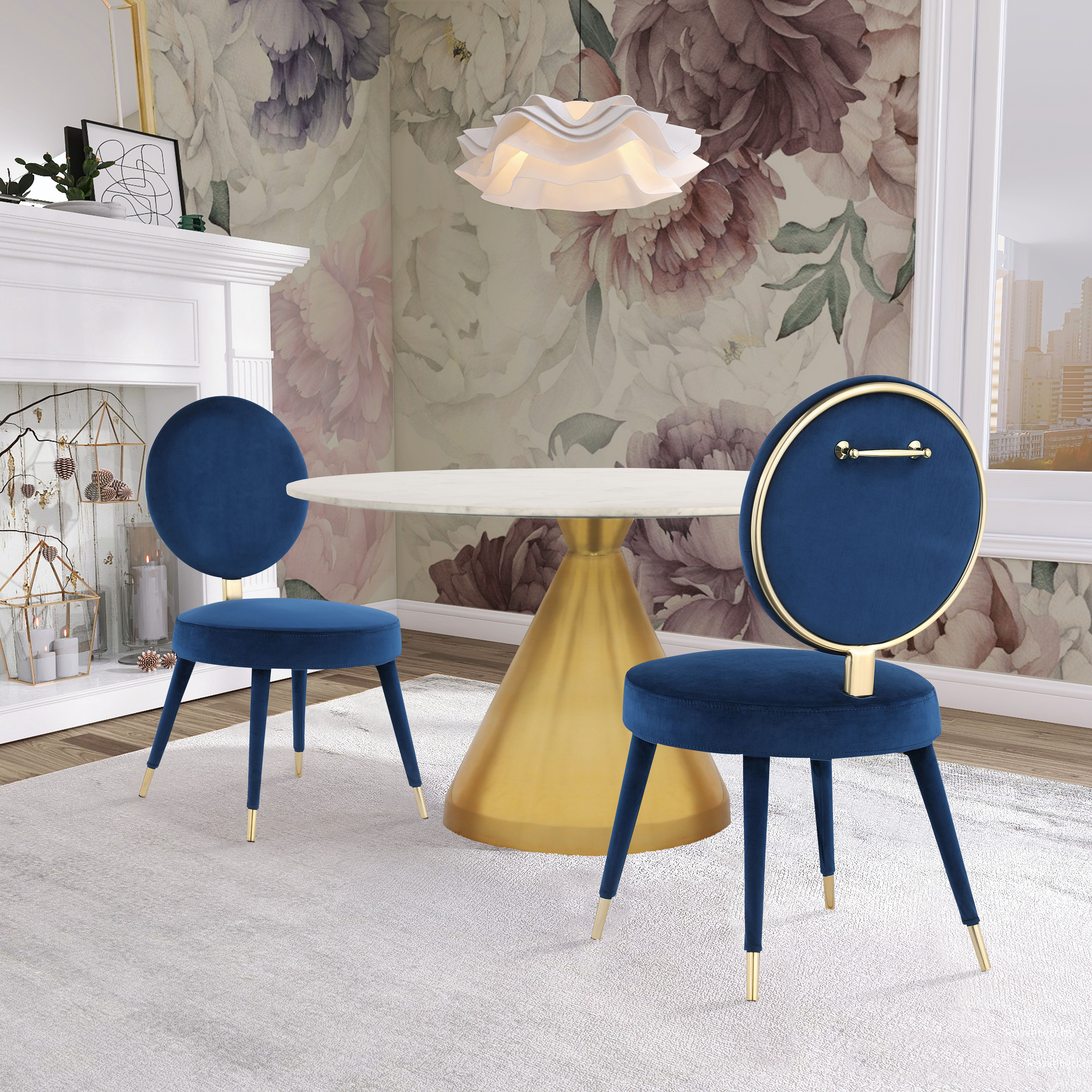 Brandy - Dining Chair (Set of 2) - Navy