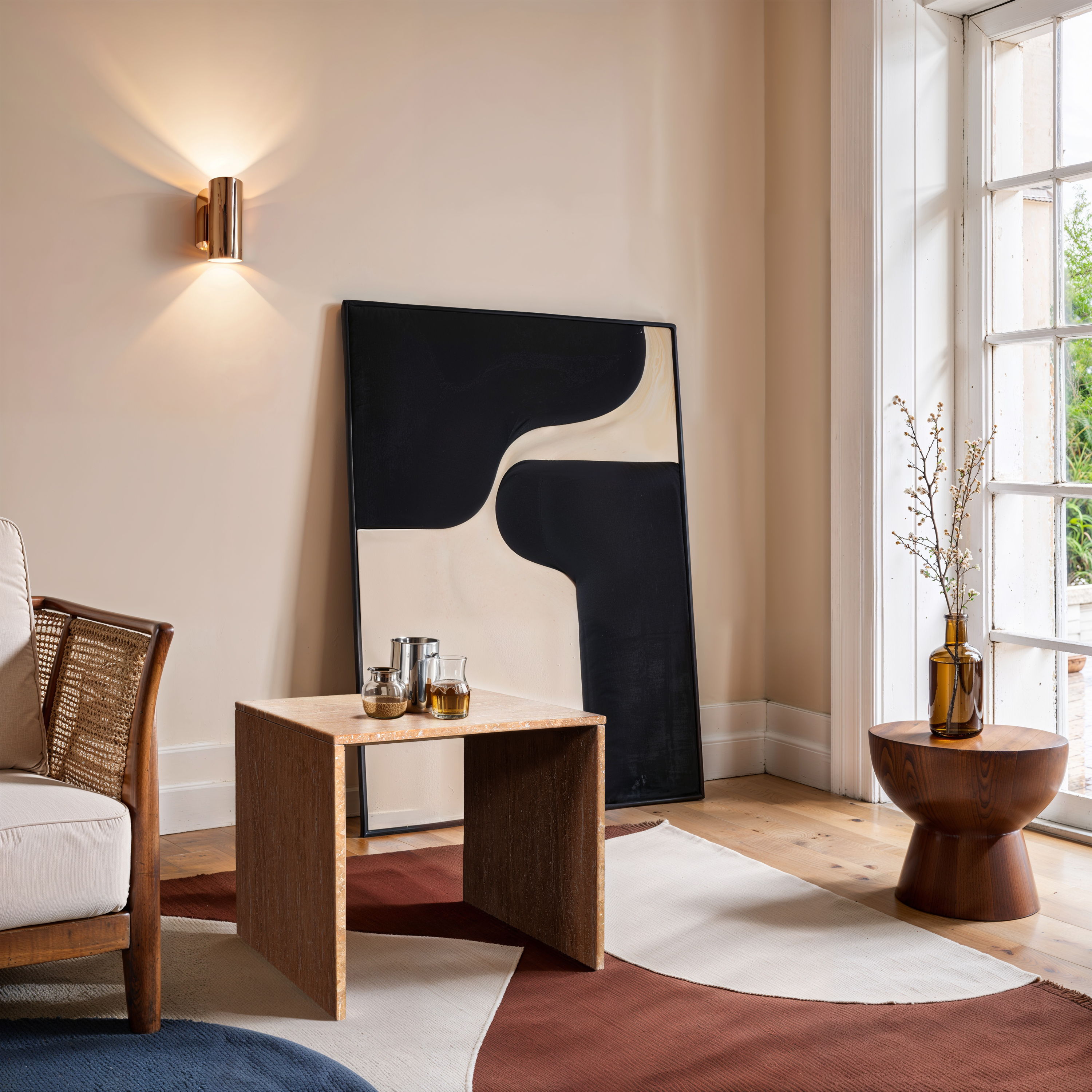Vernazza - Travertine End / Side Table - Natural