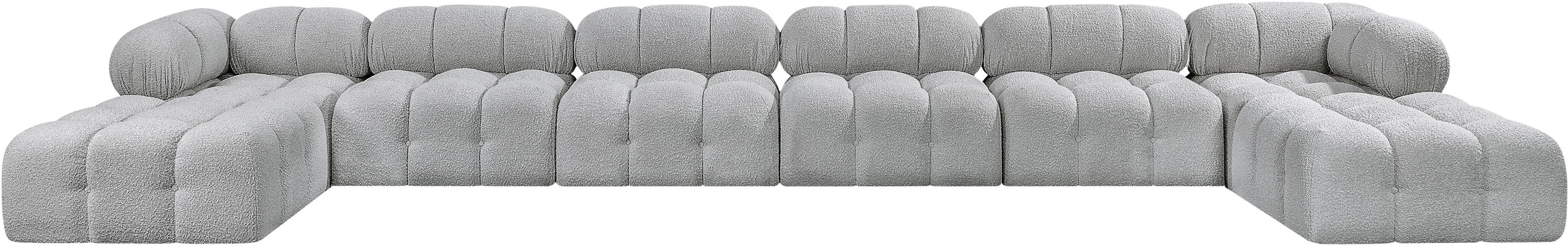 Ames - 8 Piece Fabric Modular Sectional - Gray