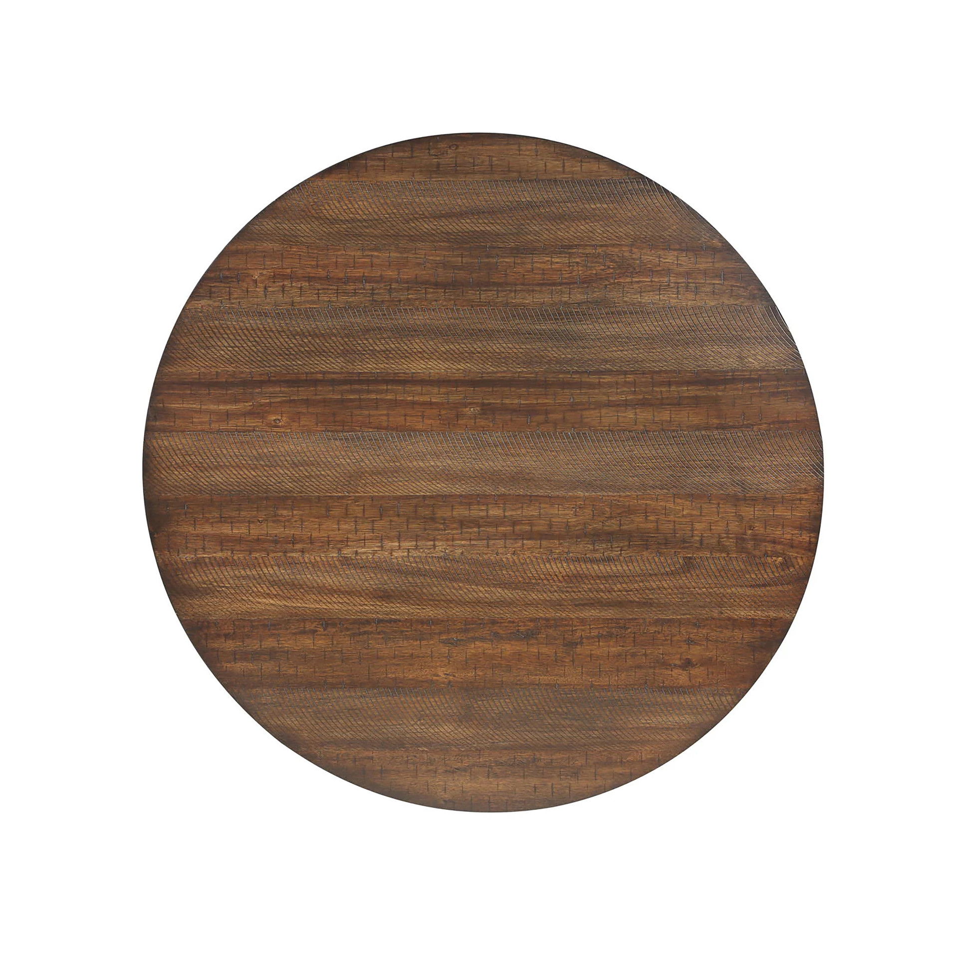 Potomac - 5 Piece Round Dining Set (Table & 4 Chairs) - Brown / Black, dark brown, view 4