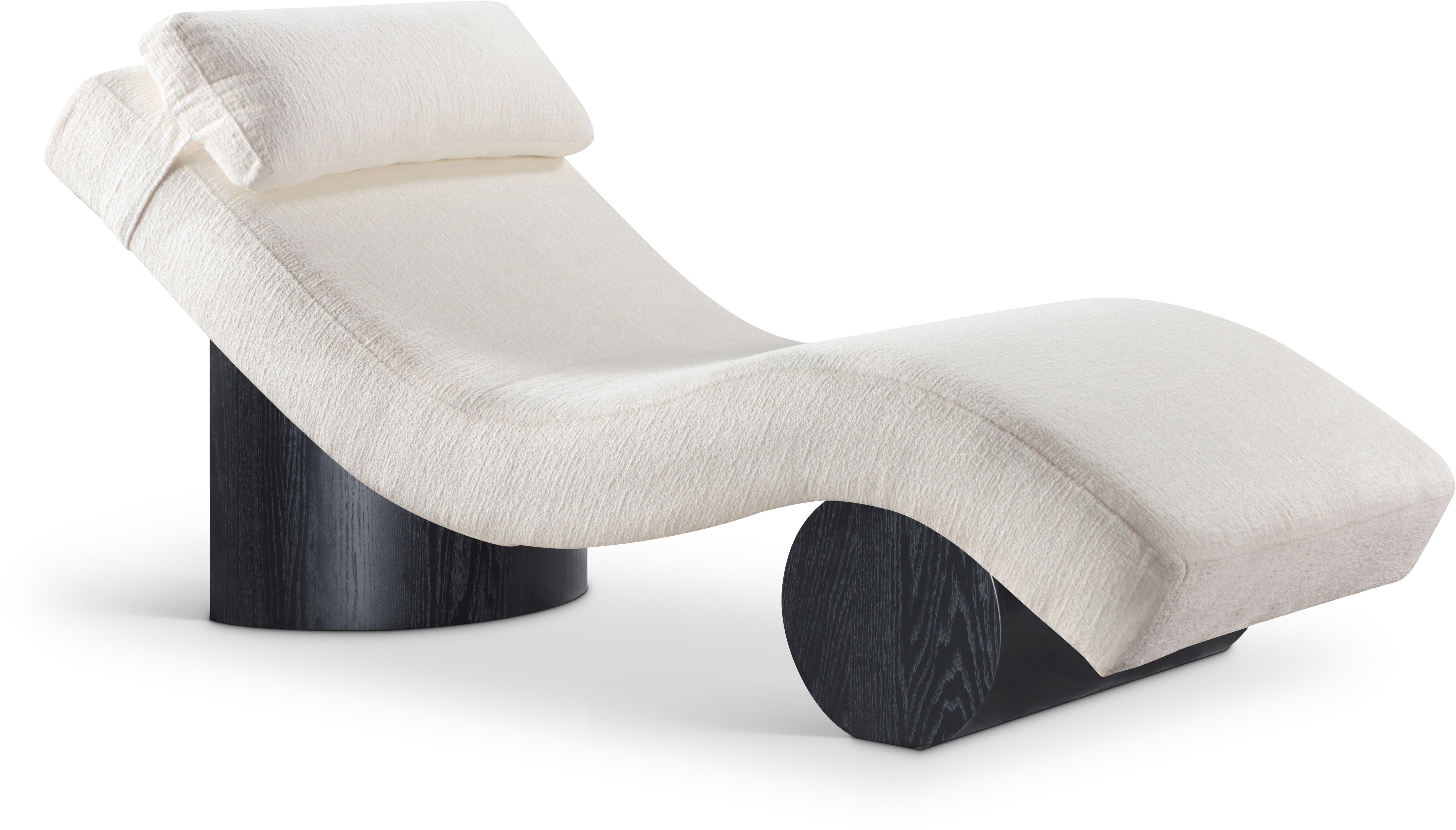 Marcella - Fabric Chaise Lounge - Cream