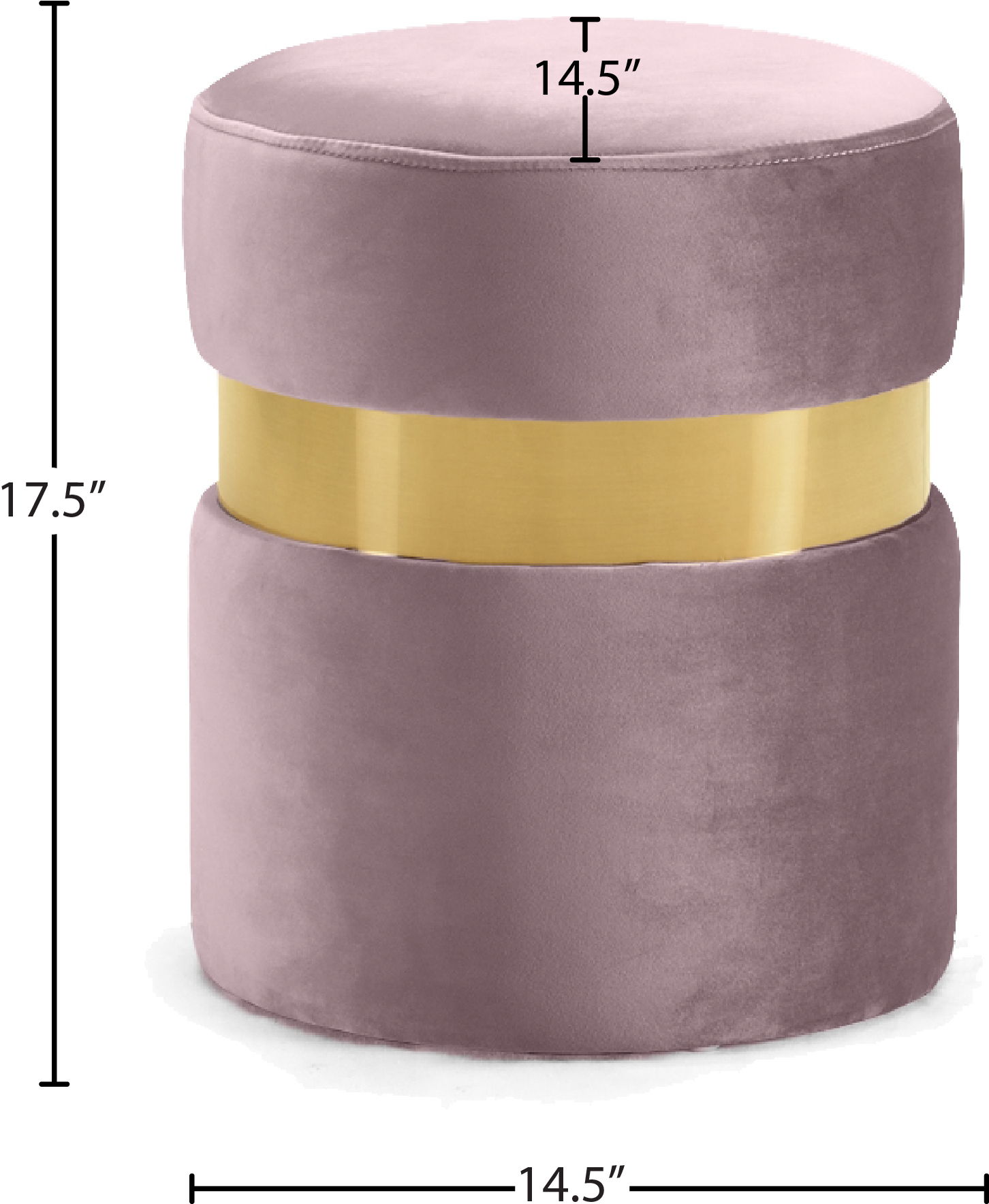 Hailey - Ottoman / Stool - Pink
