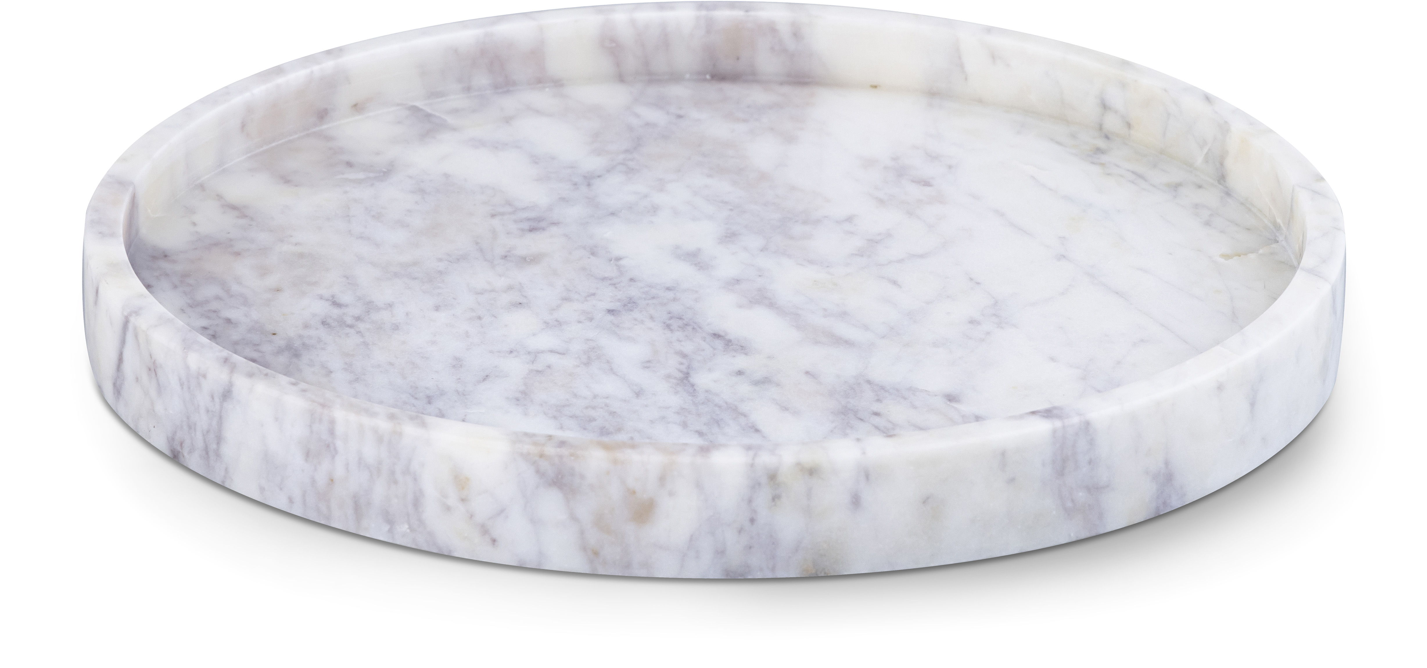 Barletta - Marble Round Tray - White