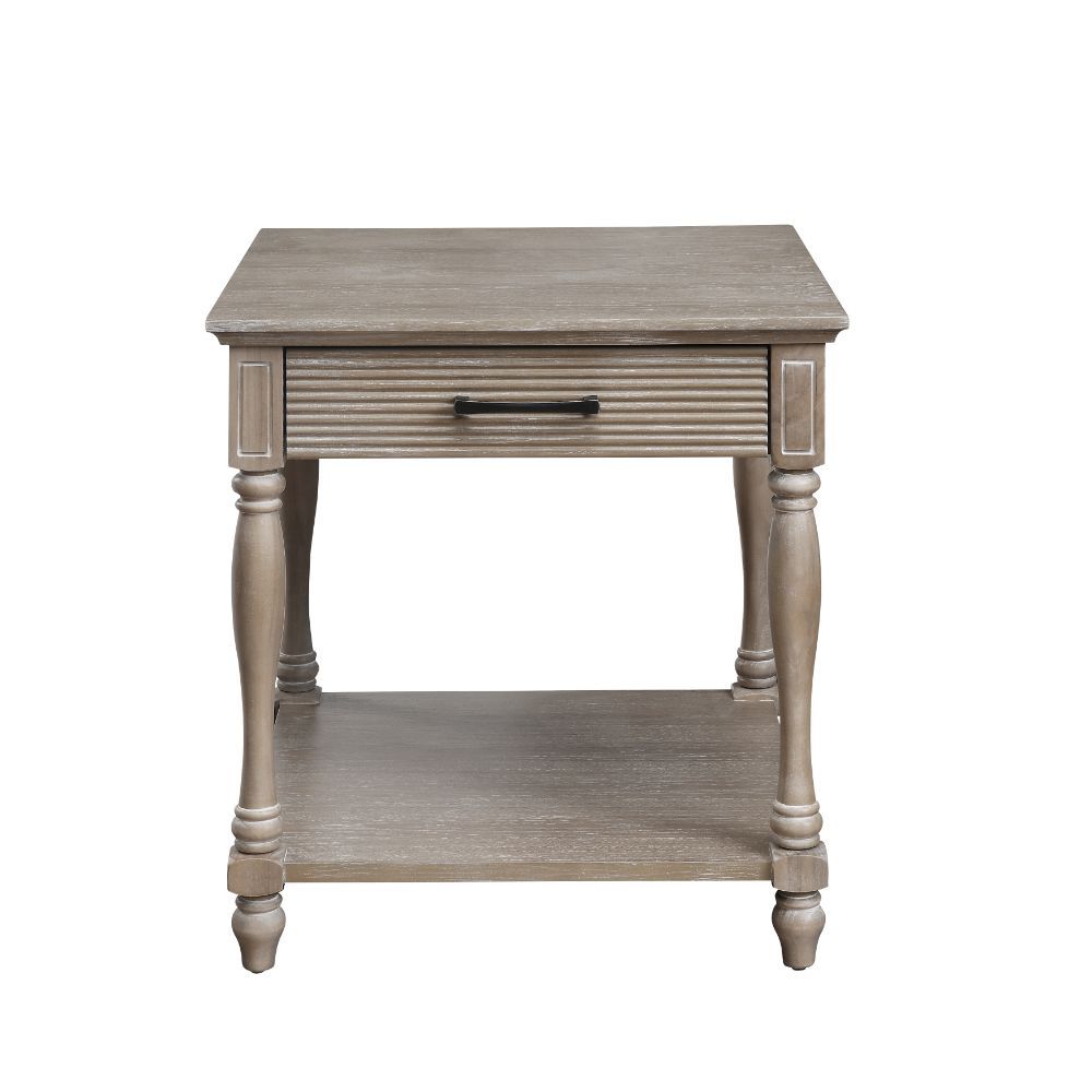 Ariolo - End Table - Weathered Oak, beige, view 2