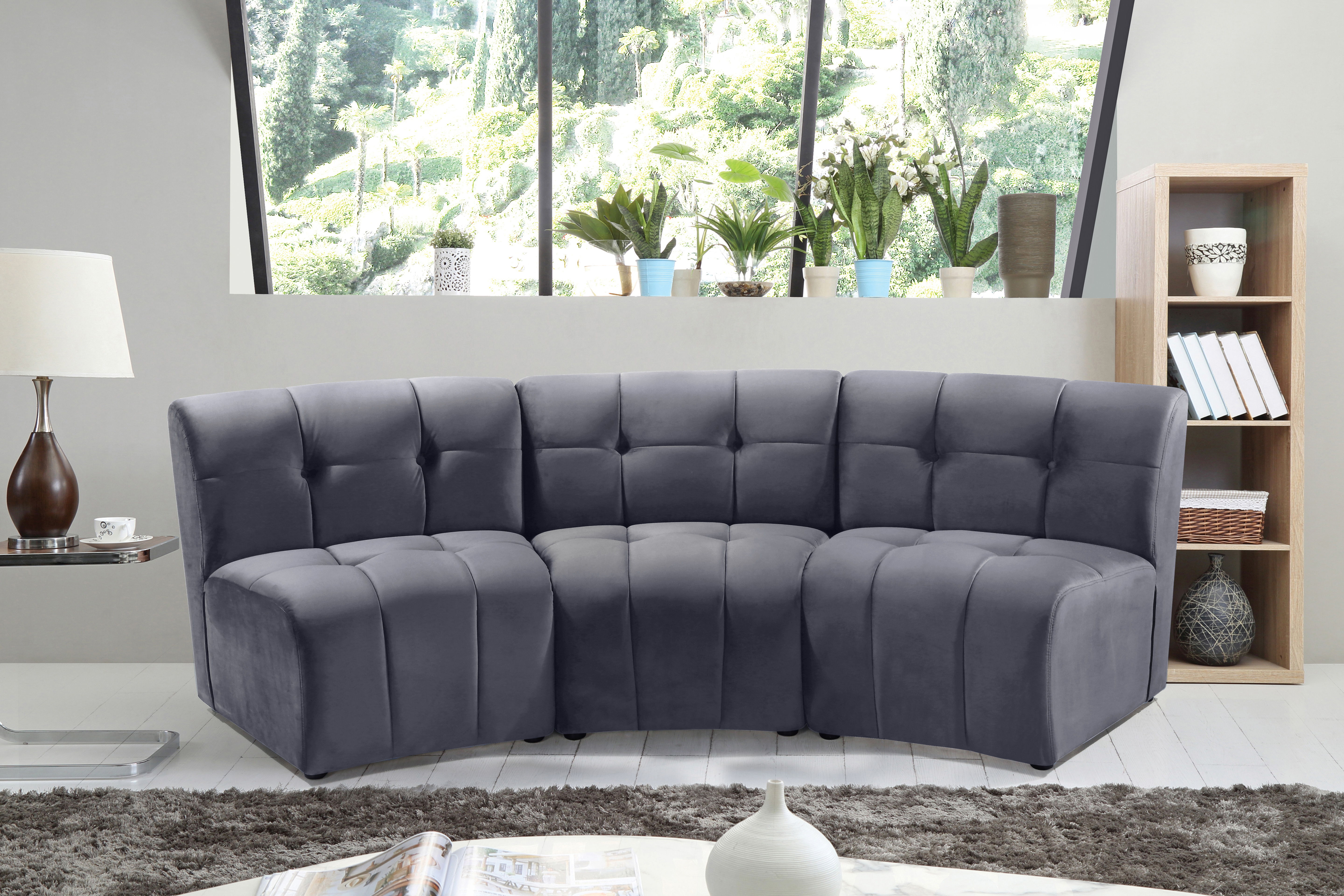 Limitless - 3 Piece Modular Sectional - Gray