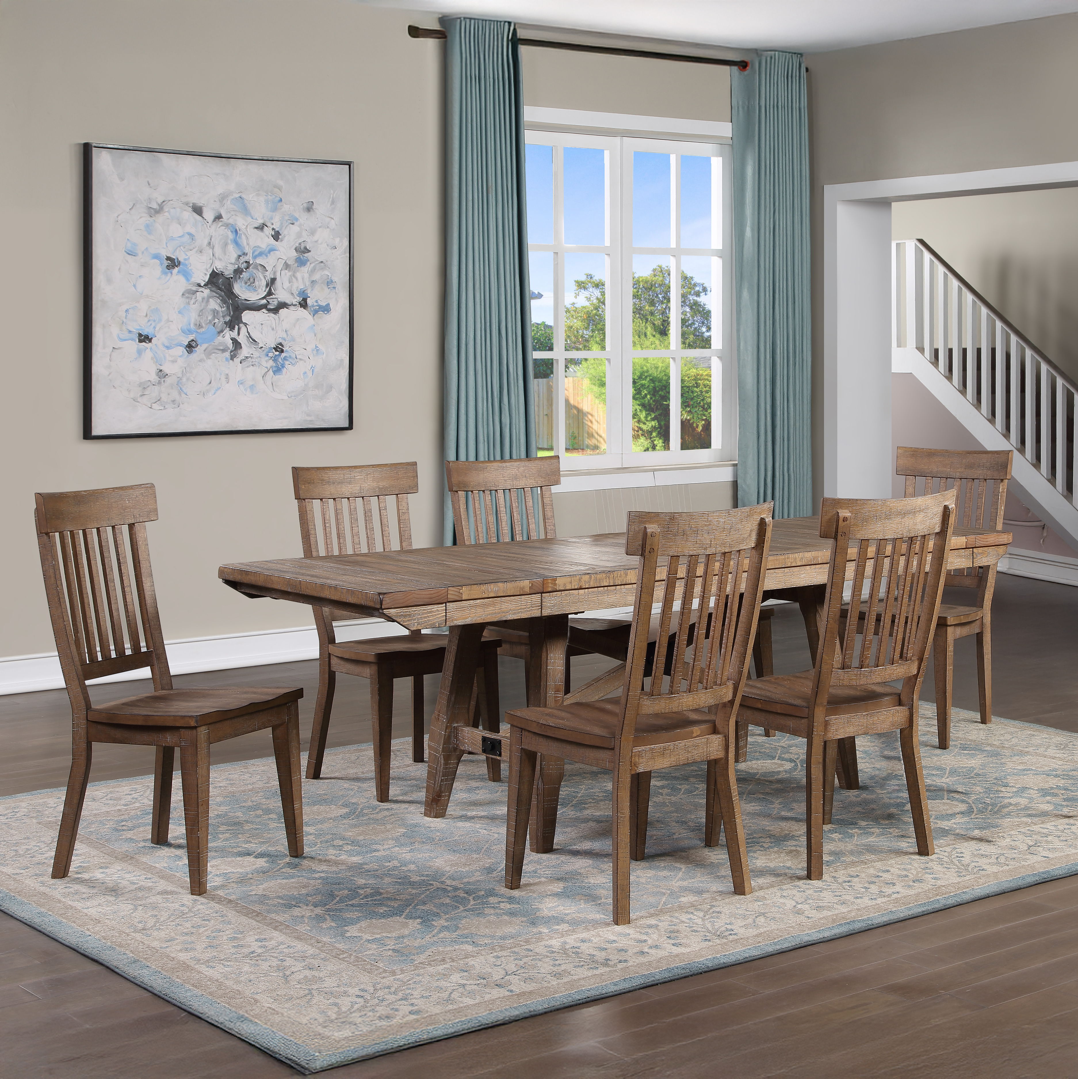 Riverdale - 7 Piece Dining Set - Light Brown