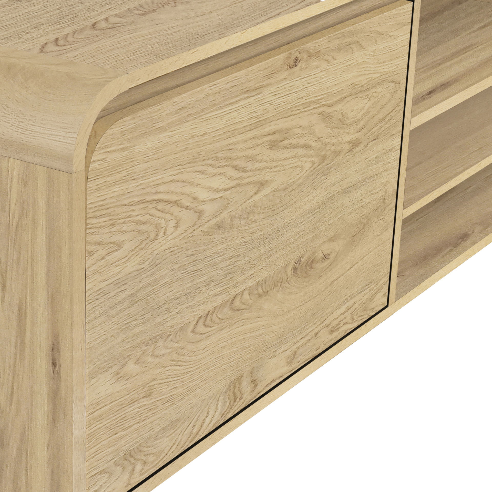 Mara - 70" TV Console - Natural, light brown, view 7