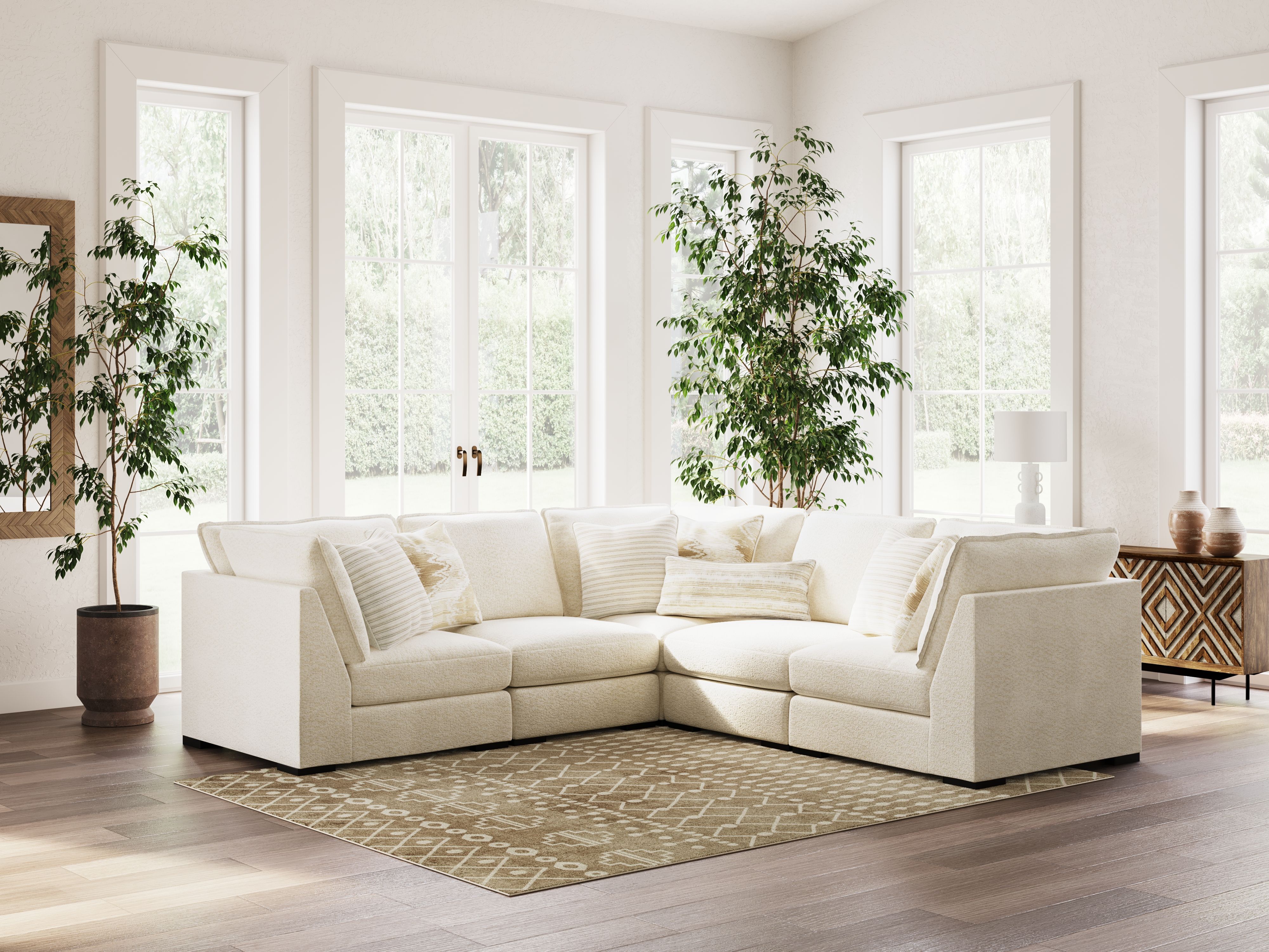 Ashley Furniture Donelson Creek - 5-Piece Sectional - Vanilla - Image 2