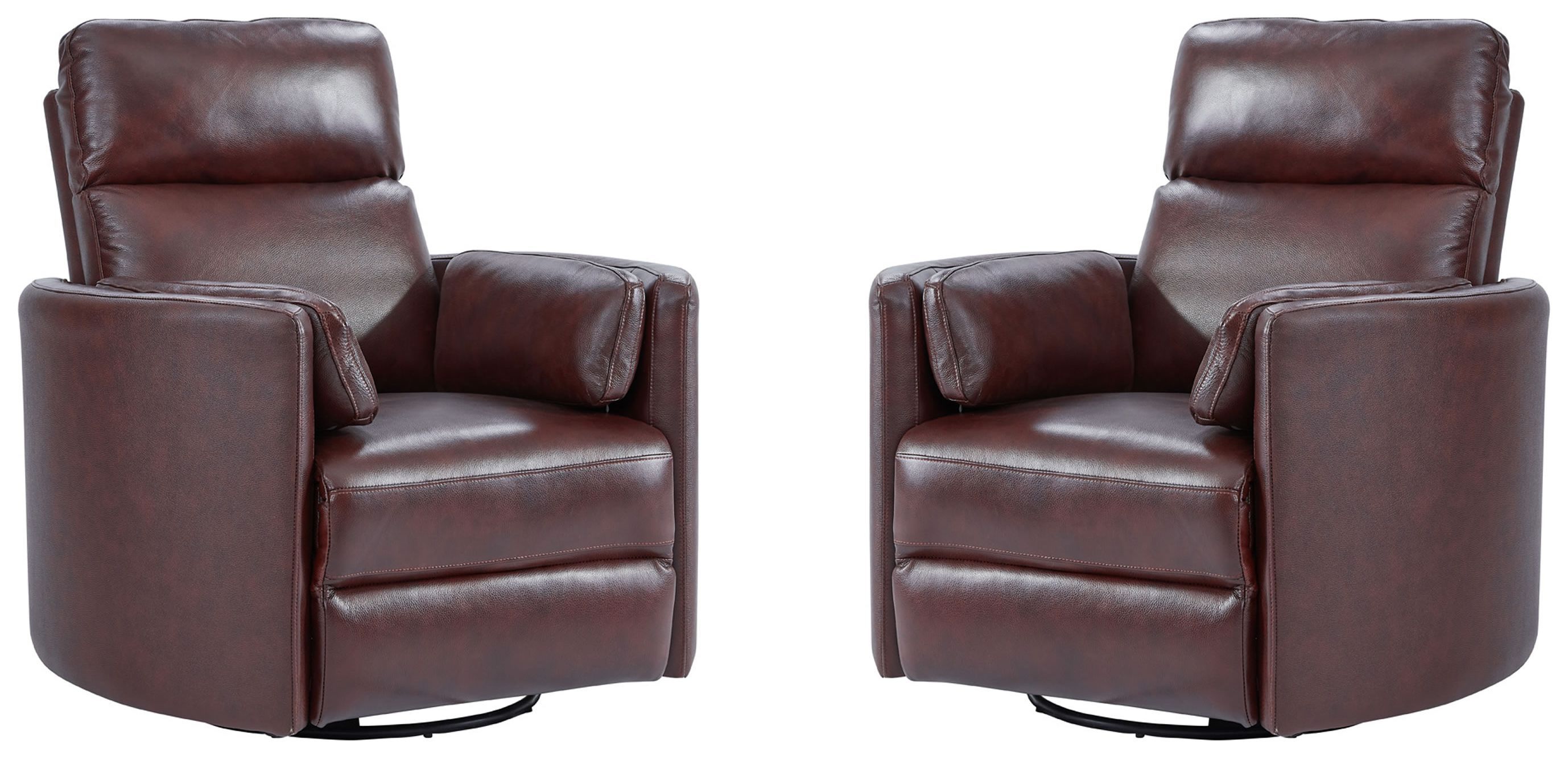Parker House Radius - Powered By Freemotion Cordless Power Swivel Glider Recliner (Set of 2) - Florence Burgundy