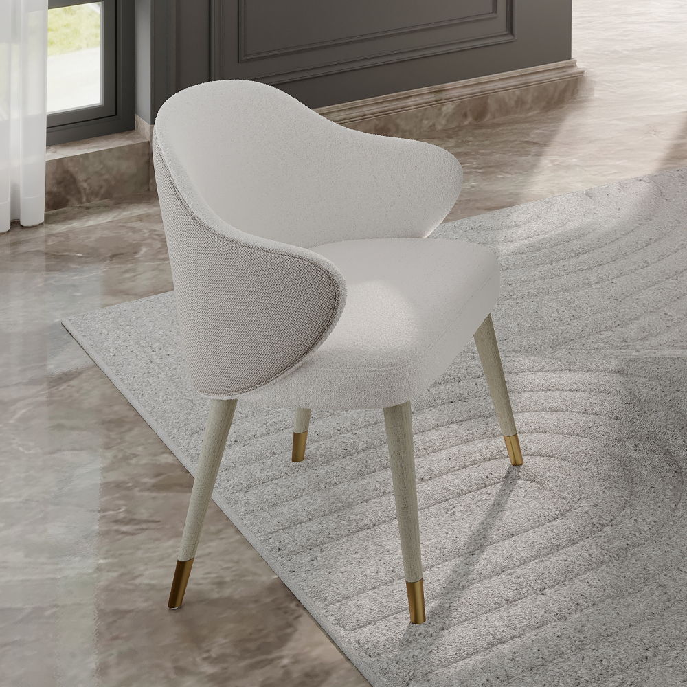 Charity - Side Chair (Set of 2) - Gray Oak, white