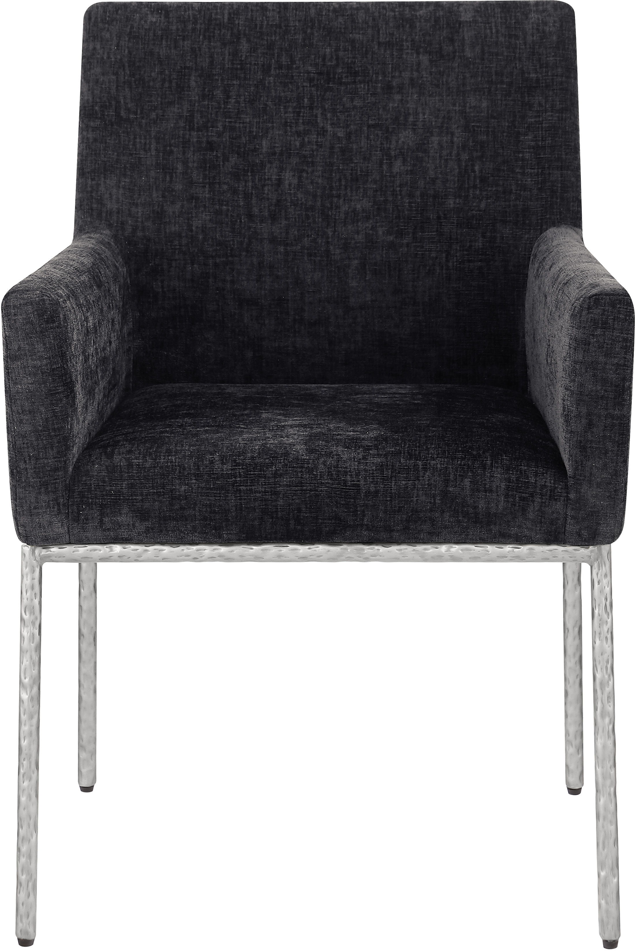 Reeves - Dining Chair With Silver Legs (Set of 2) - Black