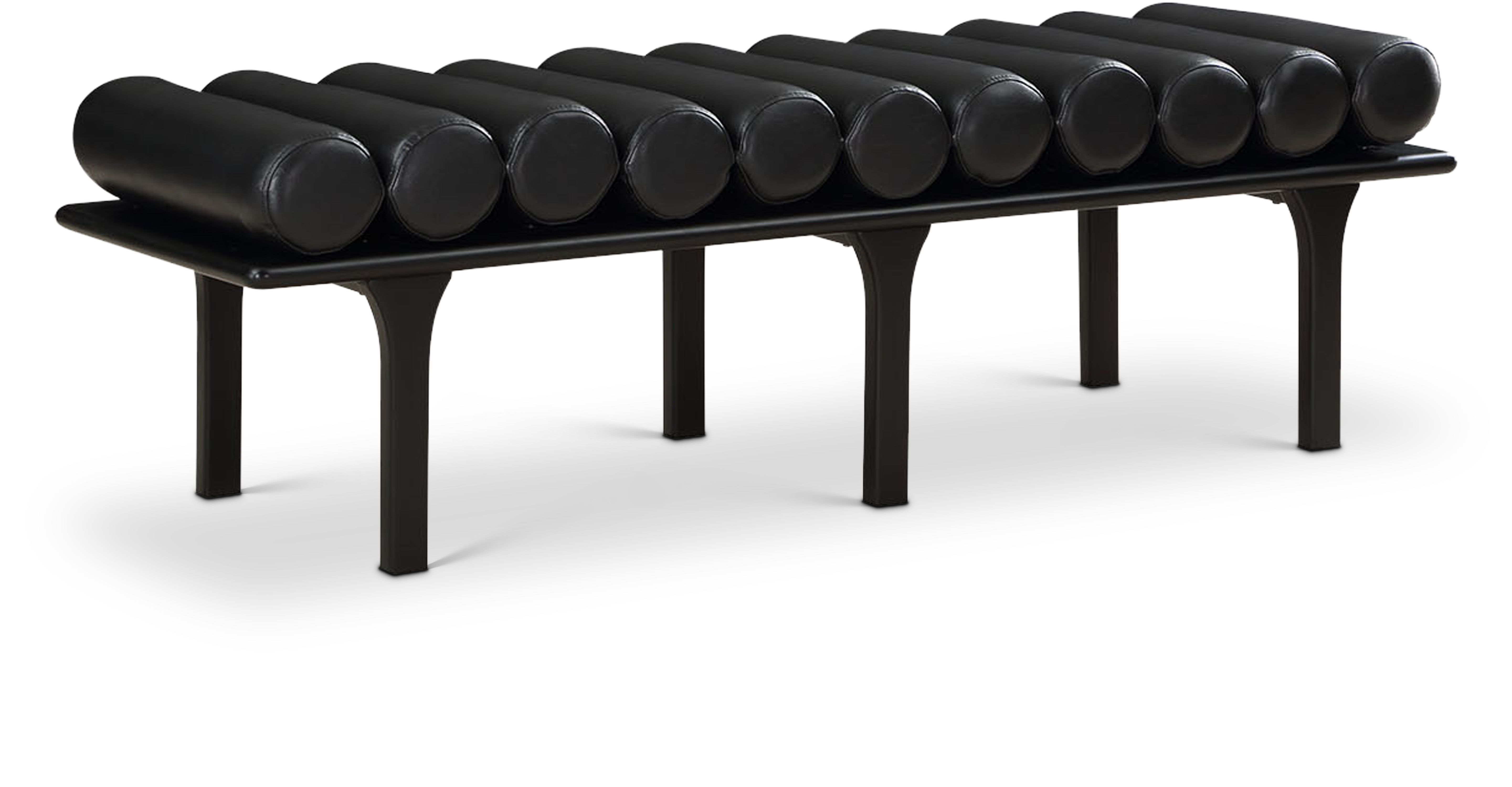 Landon - Bench With Black Base - Black