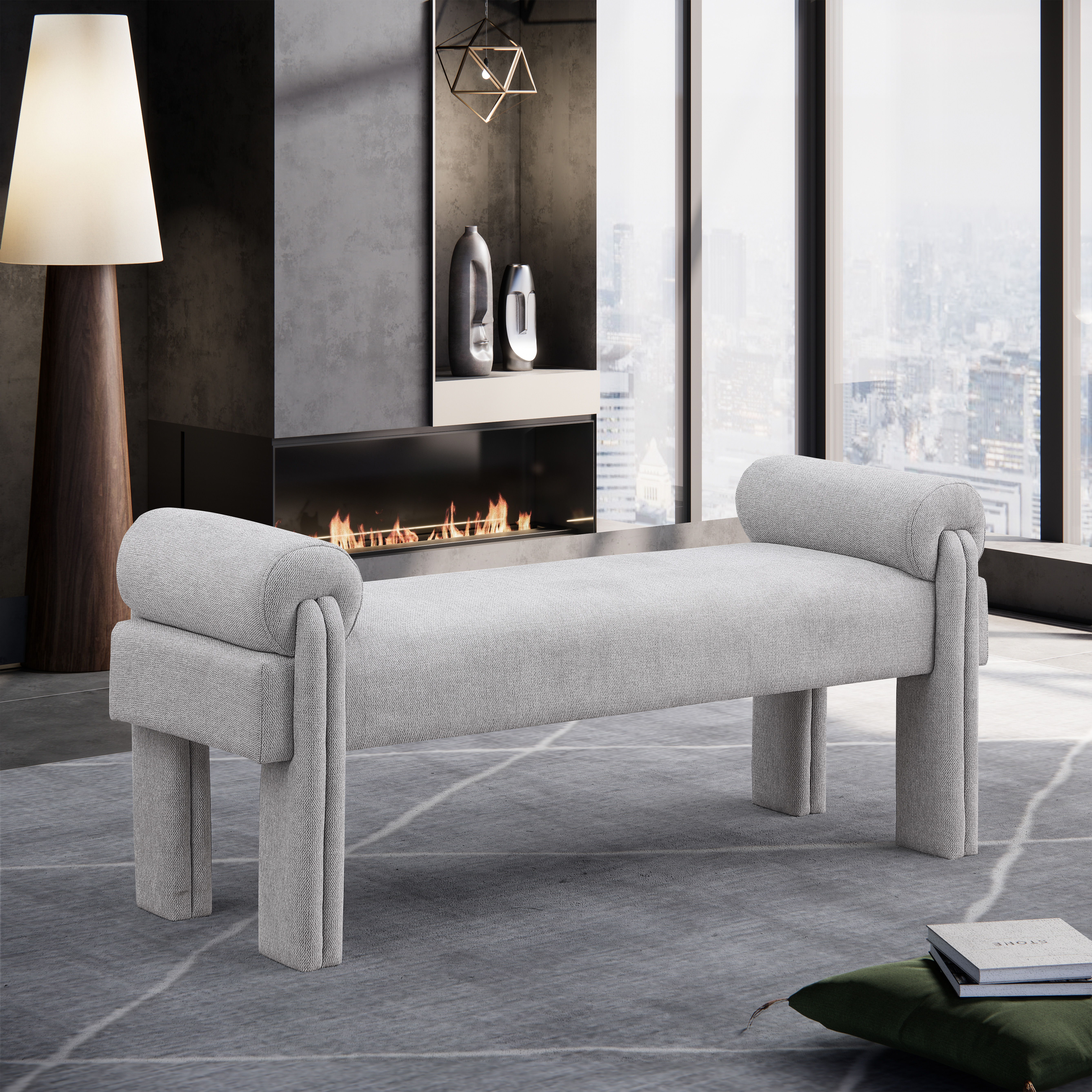 Stefano - Bench - Gray