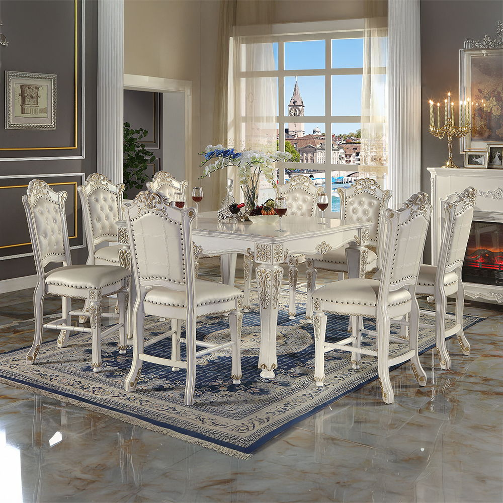 Vendome - Counter Height Table - Antique Pearl, white, view 5
