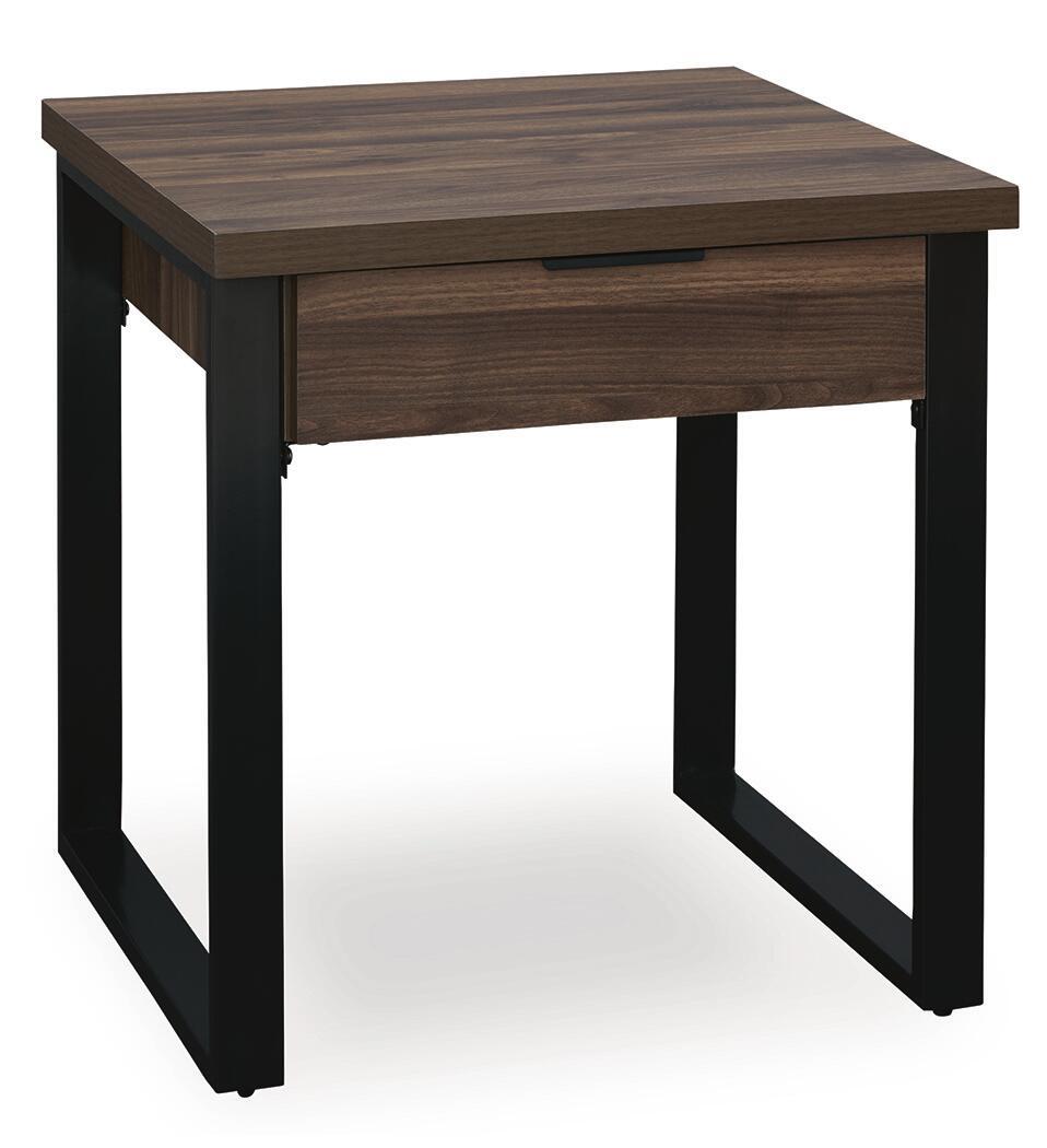 Wickman Falls - Square End Table - Dark Brown