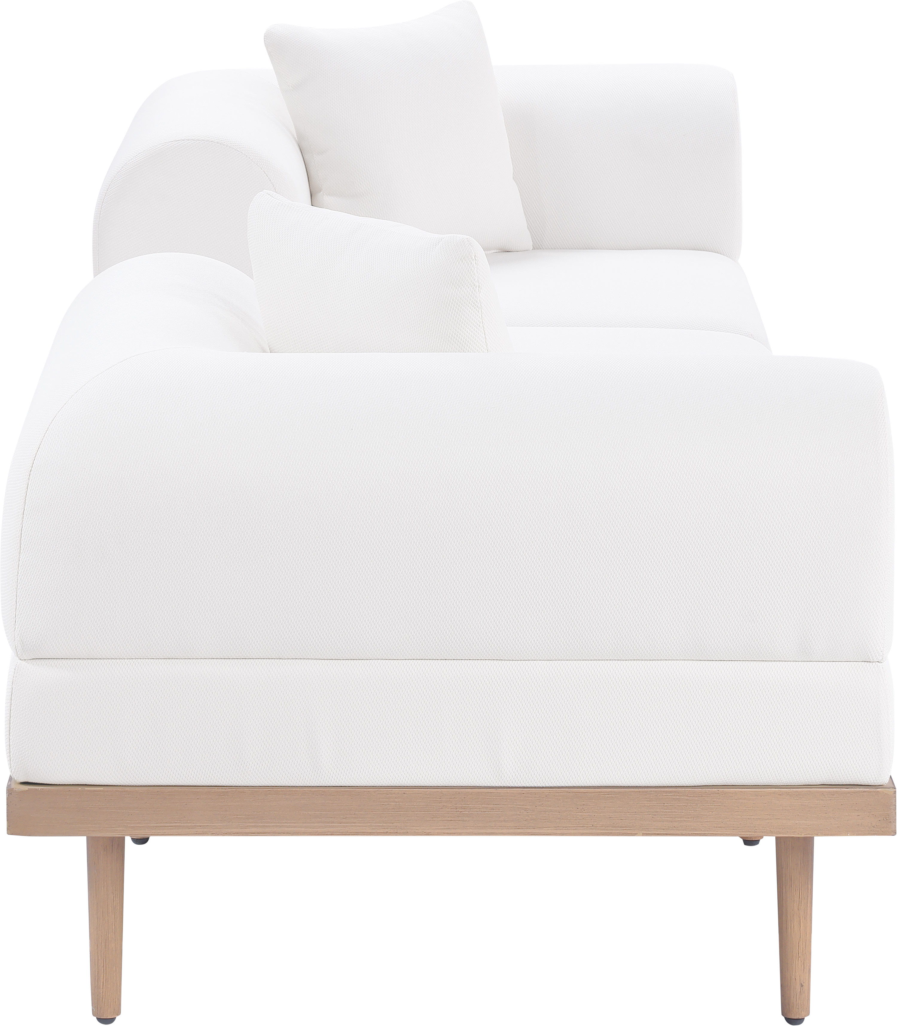 Laguna - 3 Piece 106.5" Outdoor Patio Modular Sofa - Cream