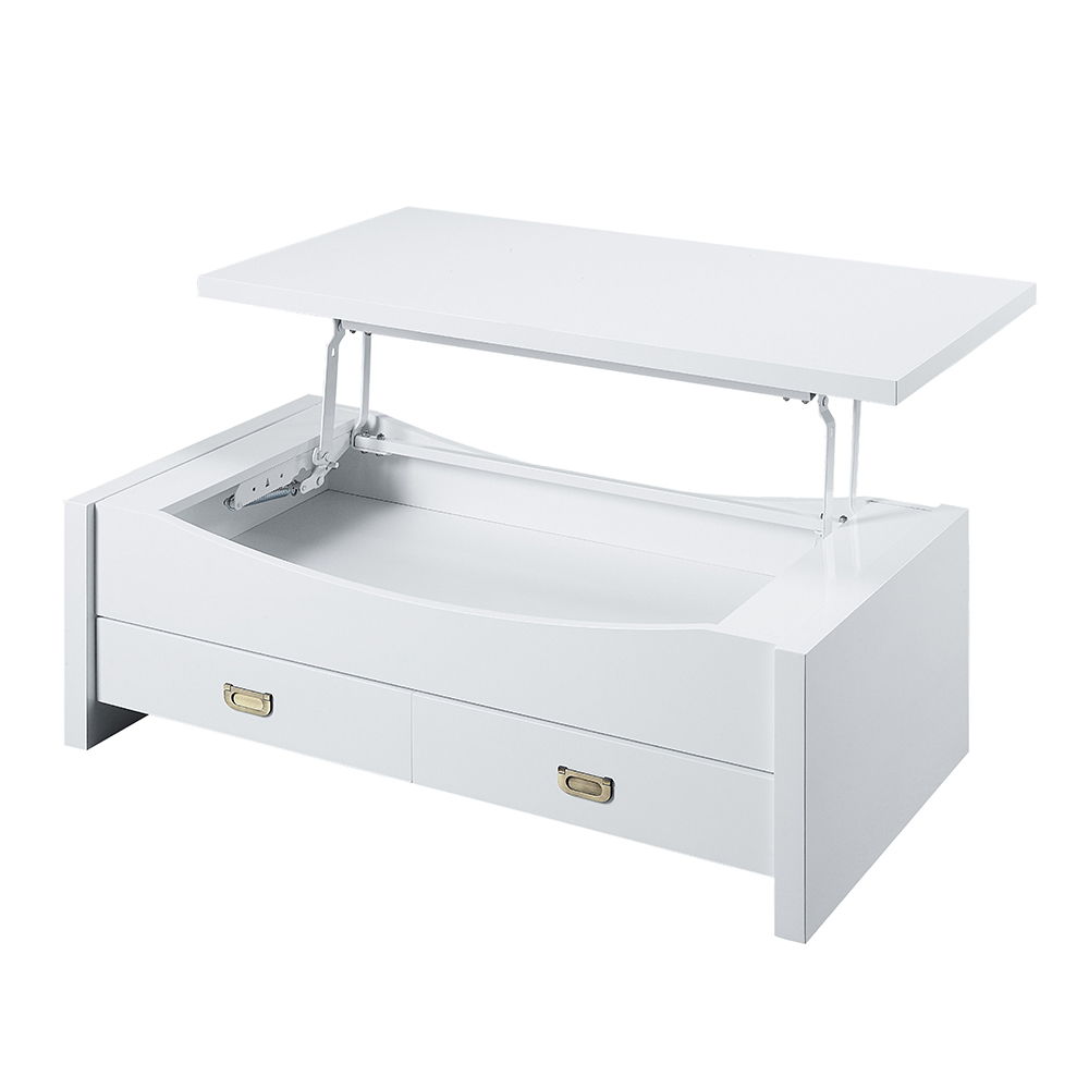 Ramiel - Coffee Table With Lift Top - High Gloss White, white, view 3