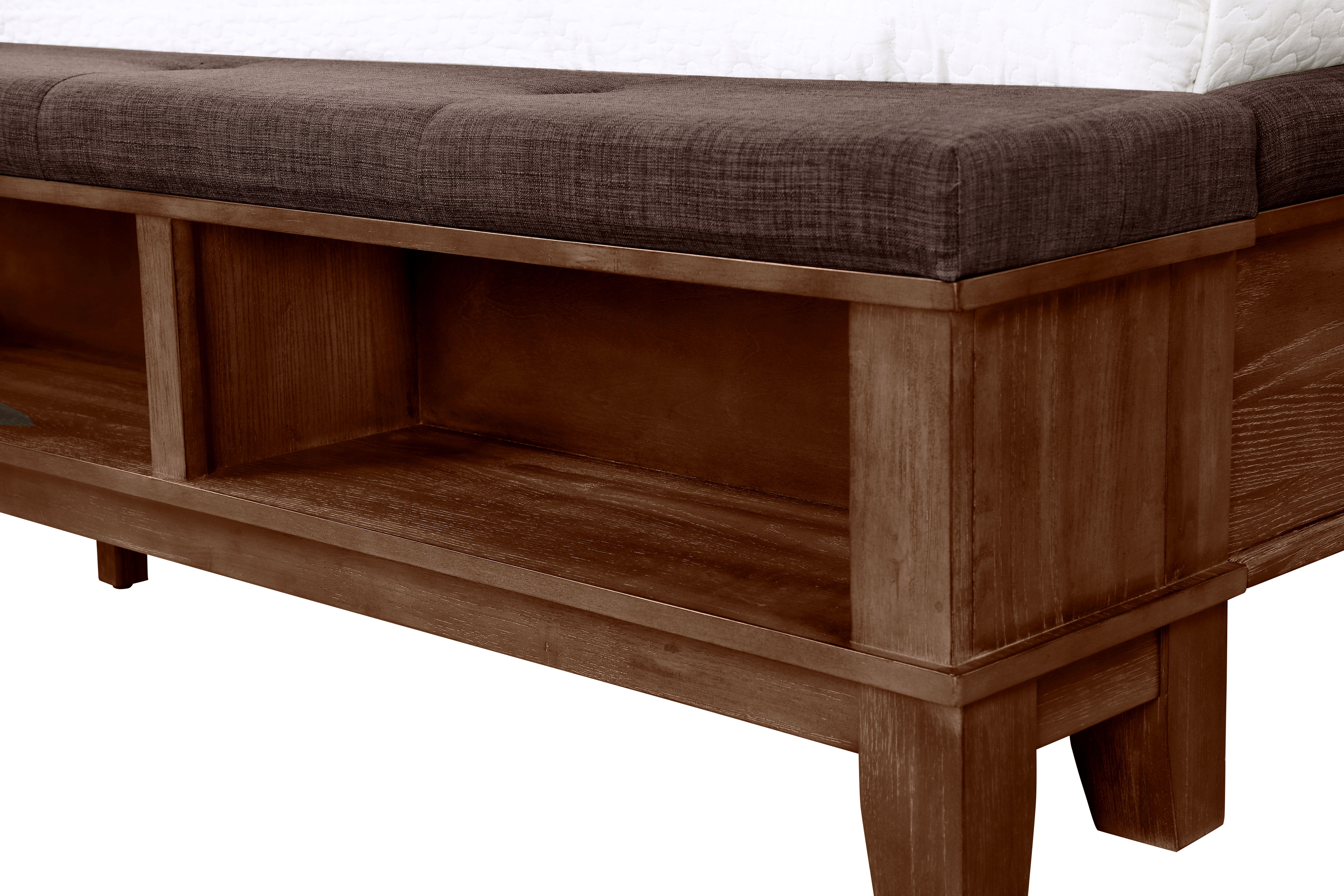 Cagney - 5/0 Queen Bed - Dark Brown