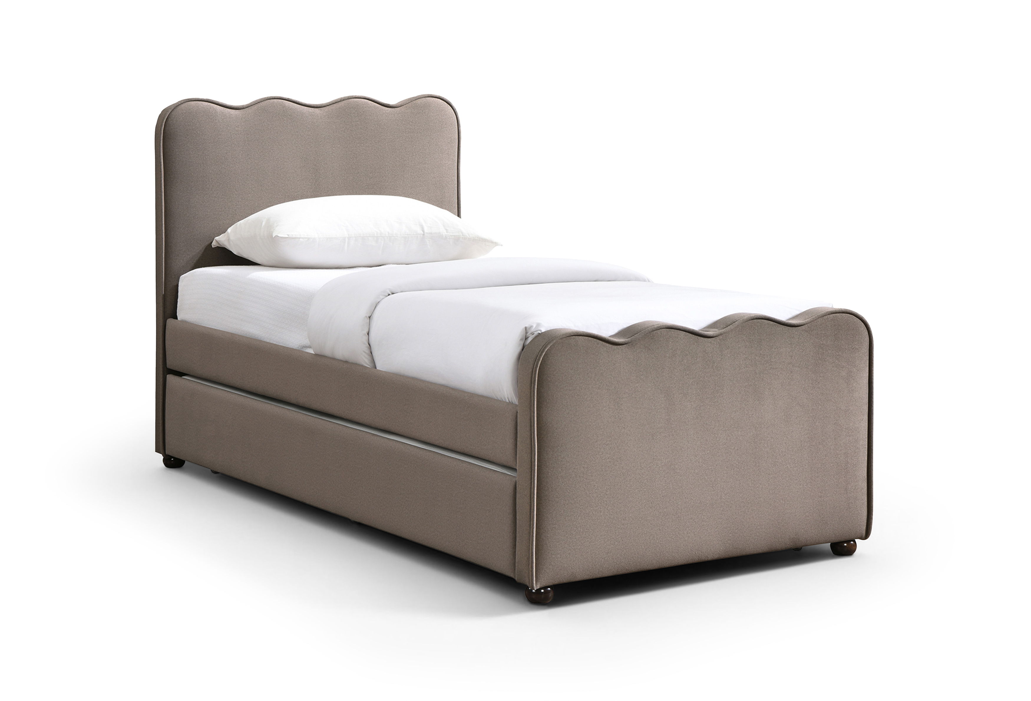 Gatsby - Upholstered Twin Trundle Bed - Taupe