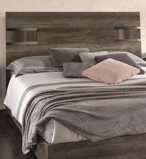 Kamea - Queen Size Bed - Vintage Oak