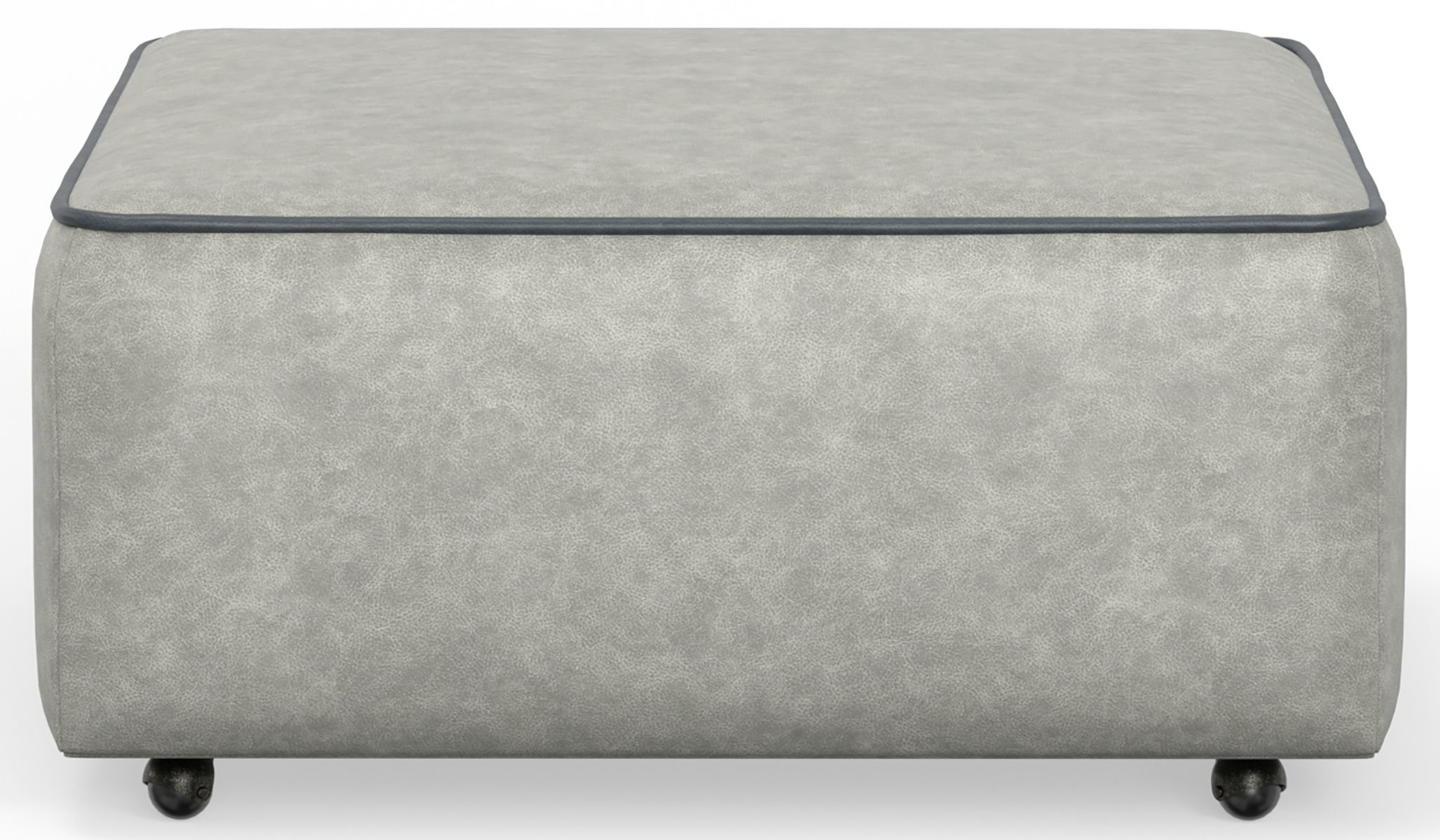 Nico - Castered Cocktail Ottoman - Silver