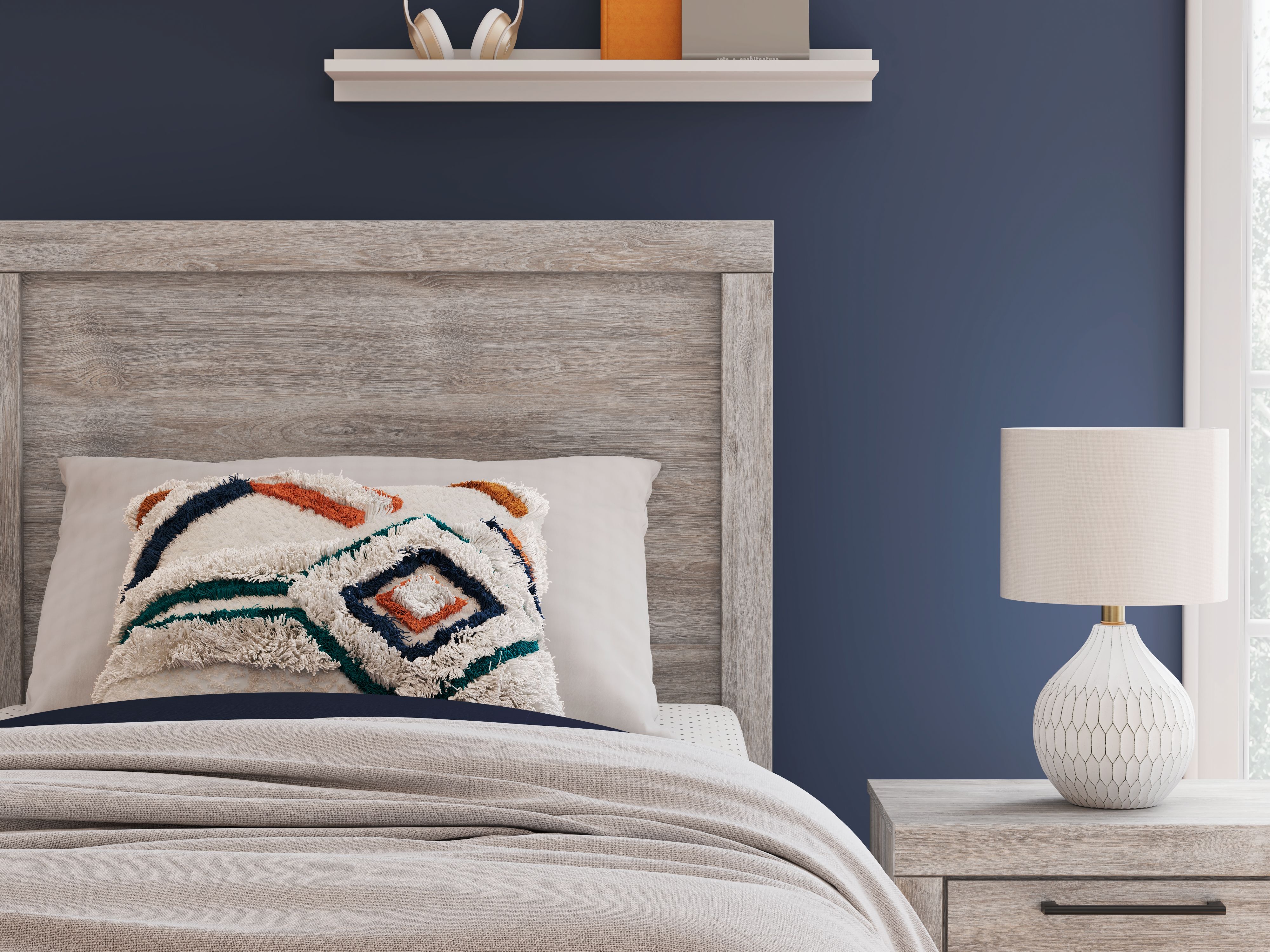 Ashley Furniture Broachmyn - Twin Panel Bed - Gray - Image 10