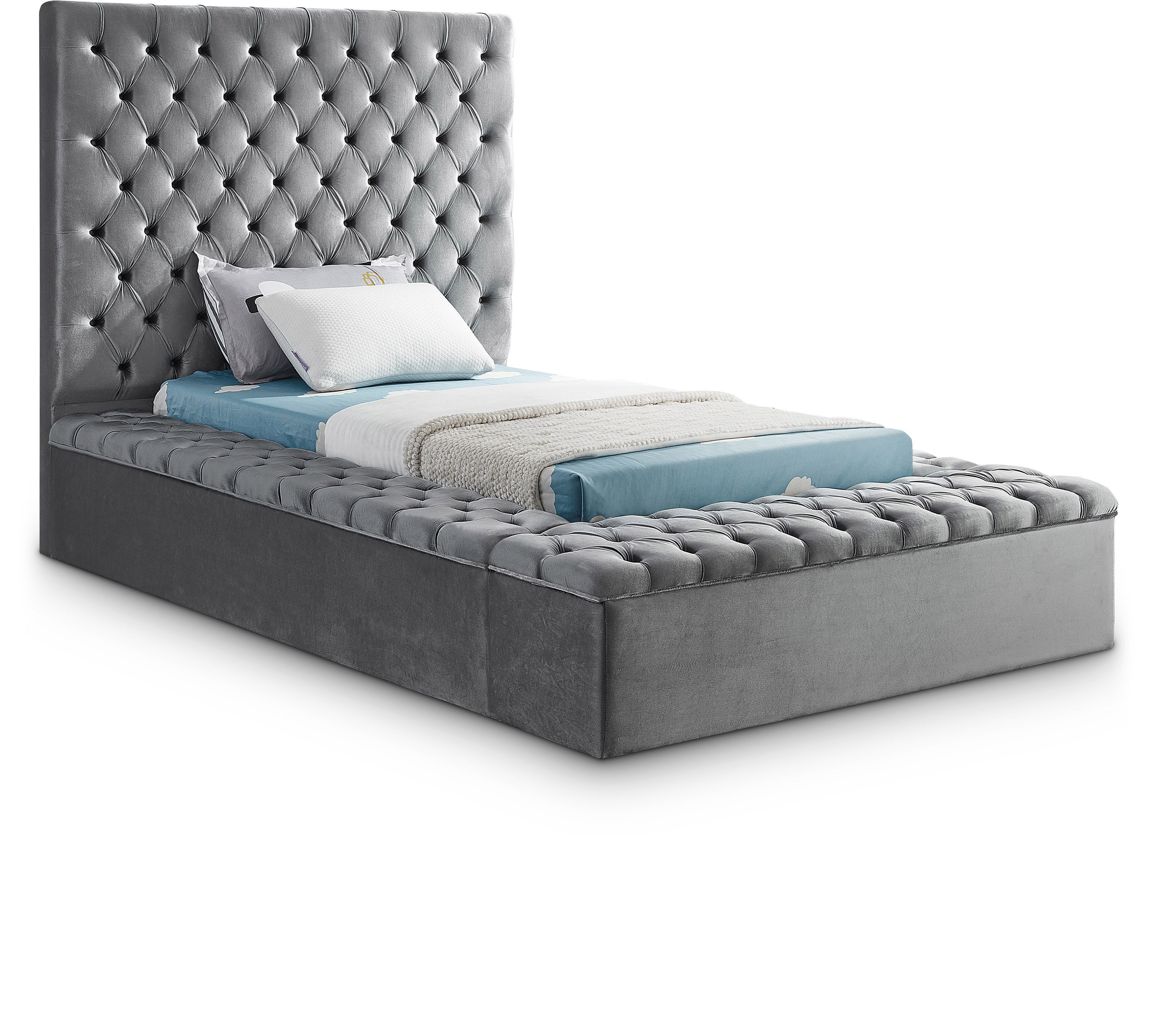 Bliss - Twin Bed - Gray