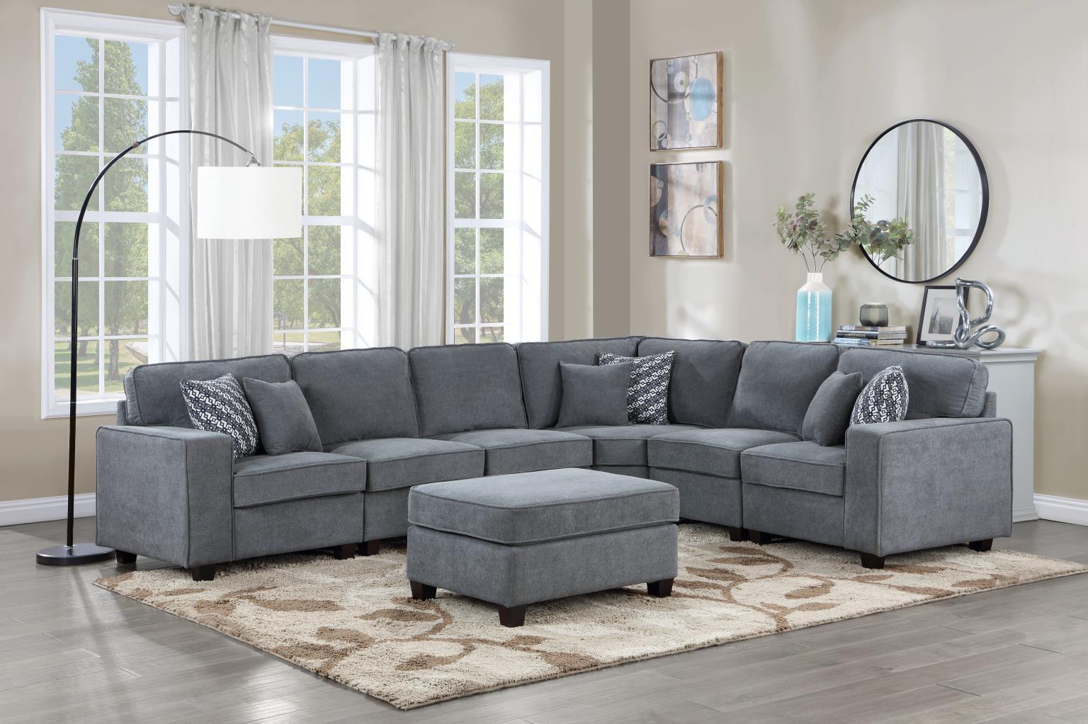U279 - LAF Chair With 2 Pillows - Gray