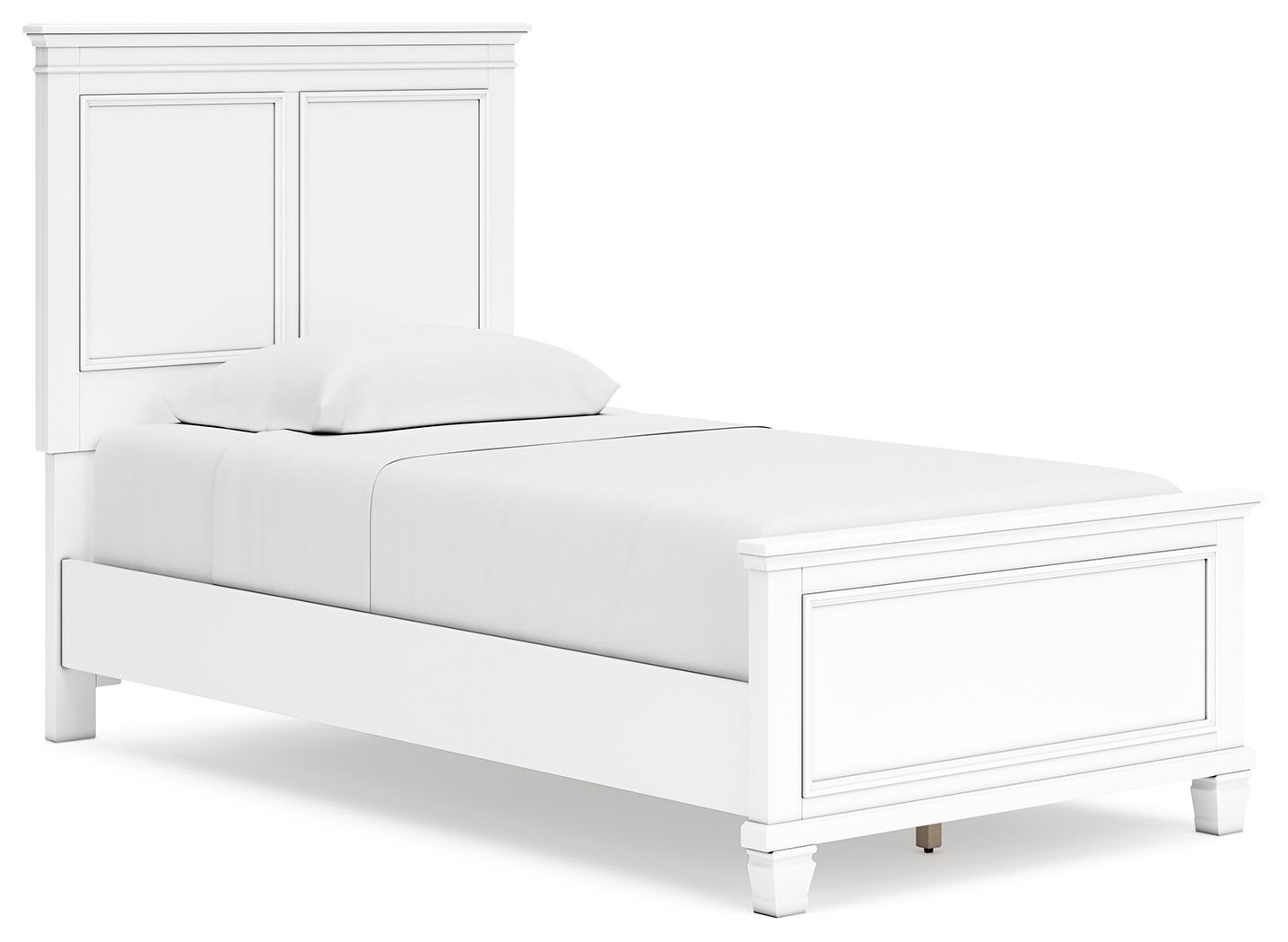 Ashley Furniture Fortman - 6 Pc. - Dresser, Mirror, Chest, Twin Panel Bed - White - Image 6