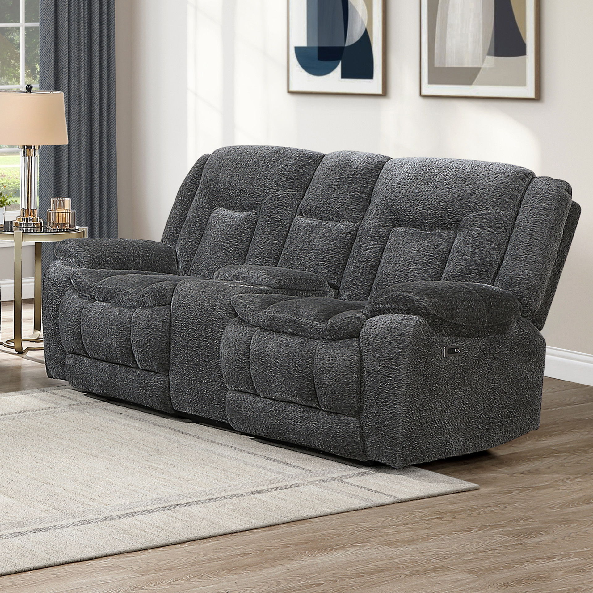 Reclining Console Loveseat With Power Footrest
