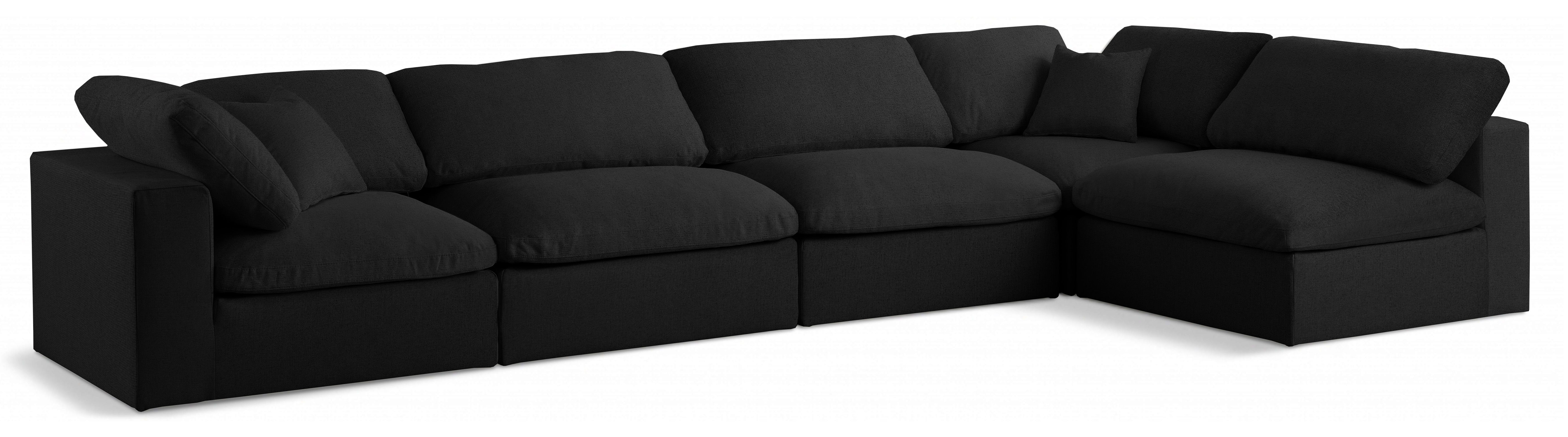 Serene - 5 Piece Modular Sectional - Black