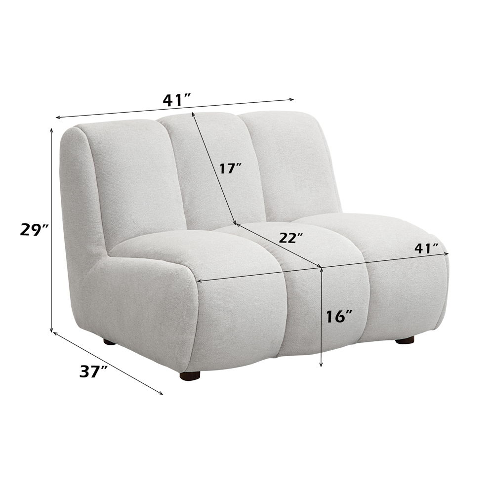 Manilla - Chair - Ivory White Linen, white, view 7