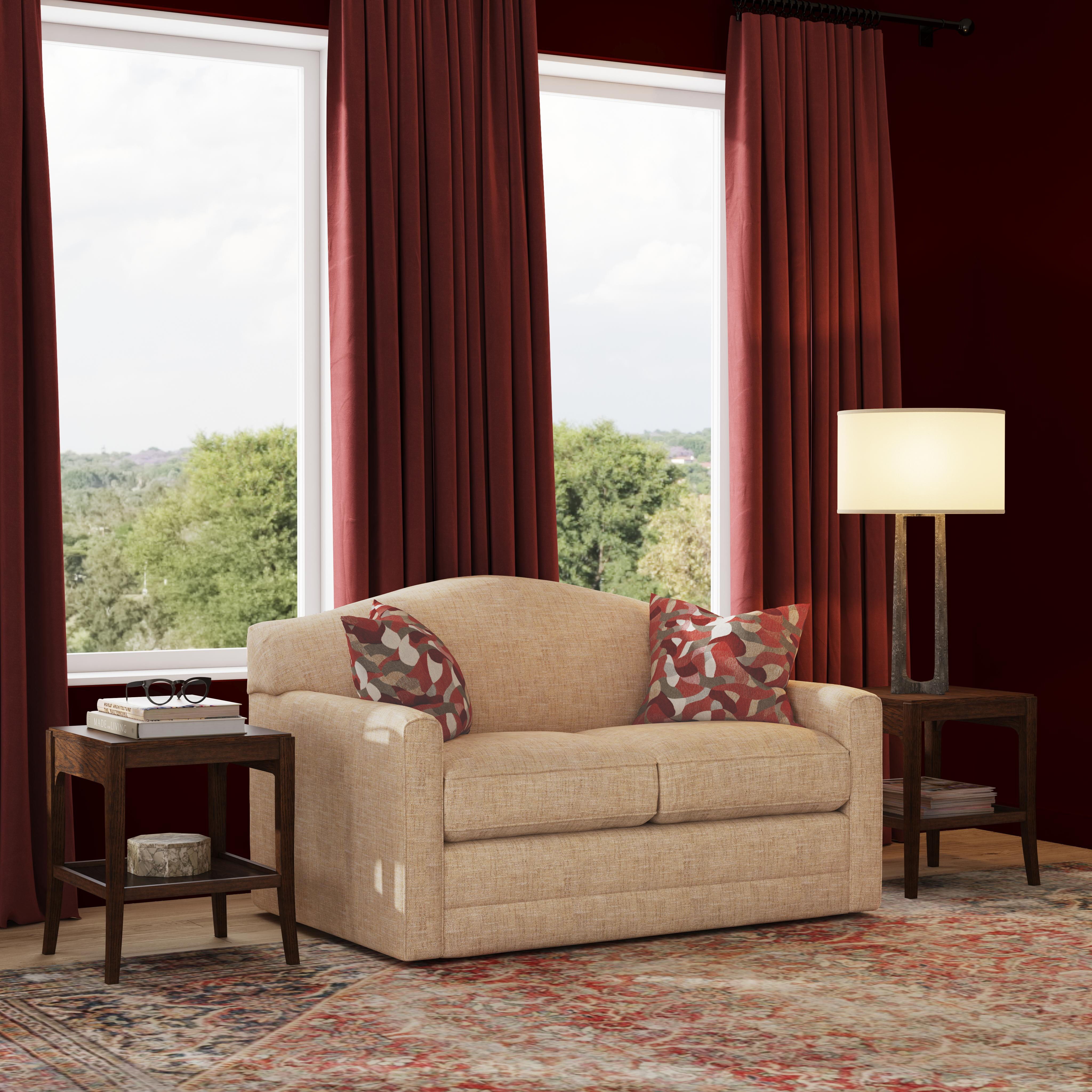 Aggie - Fabric Loveseat, beige