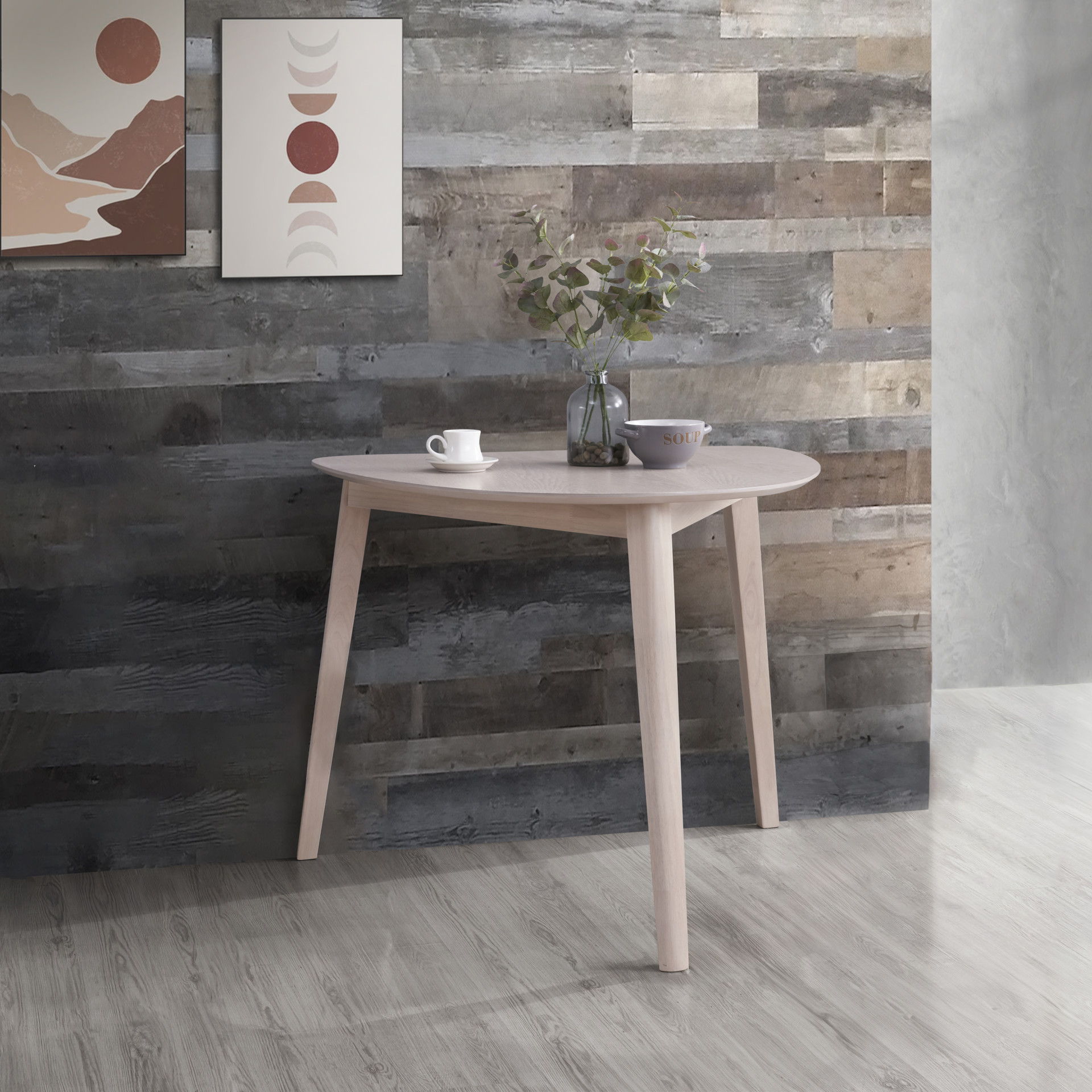 Oscar - Corner Table - White Ash, beige