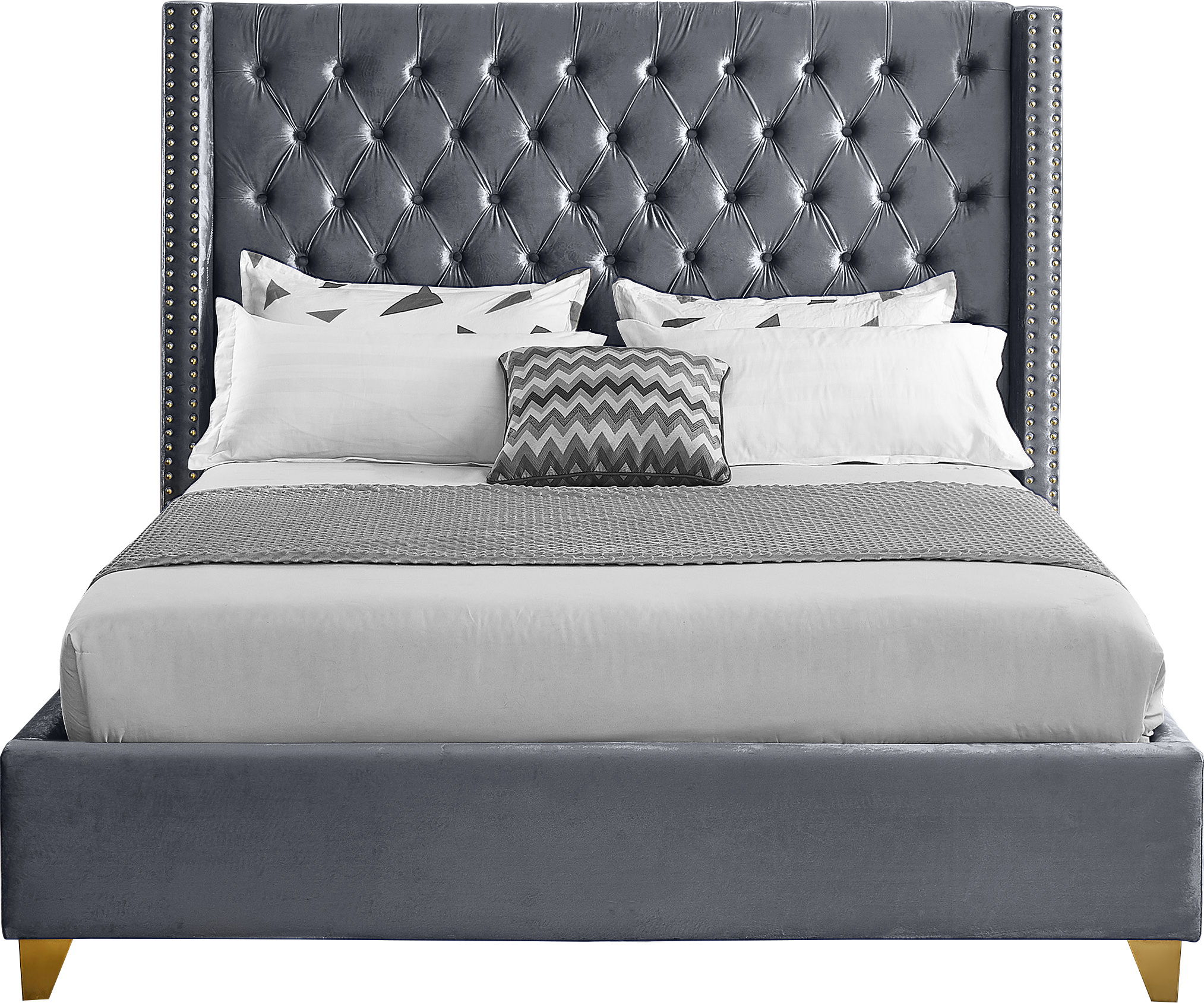 Barolo - King Bed - Gray