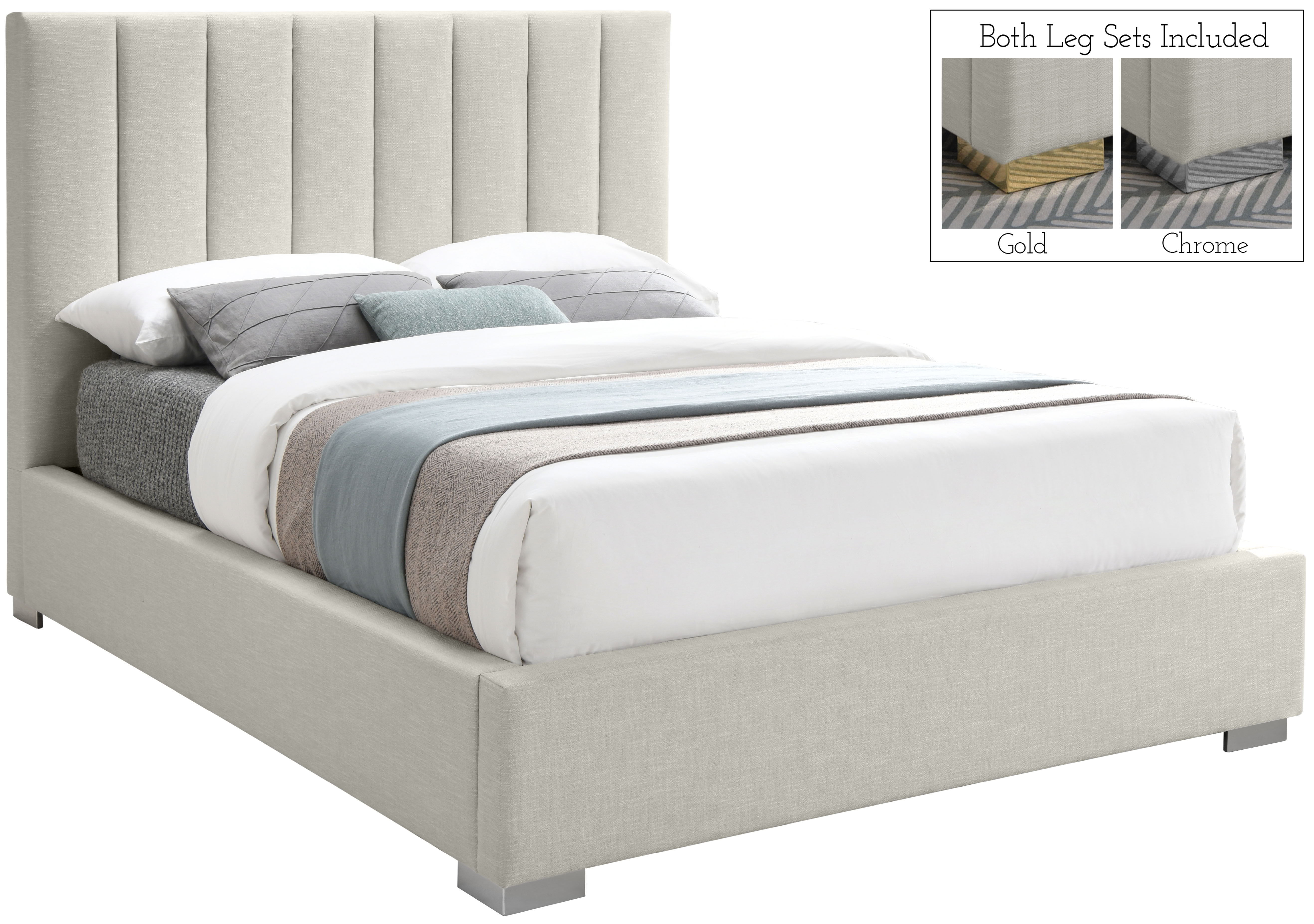 Pierce - Queen Bed - Beige