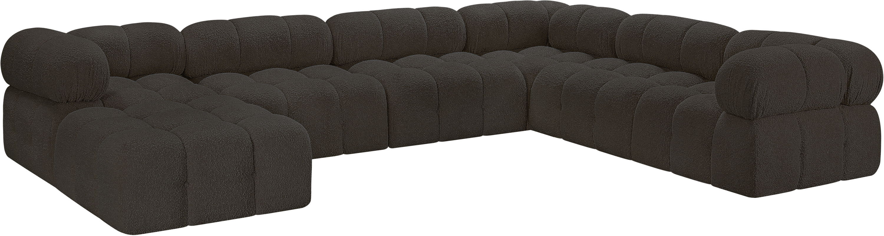 Ames - 7 Piece Modular Sectional - Brown